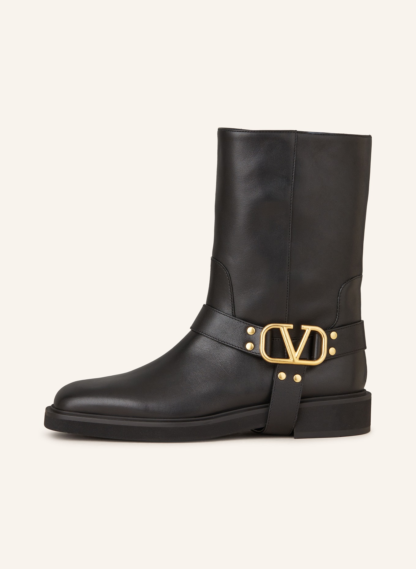 Valentino rockstud biker boots hot sale