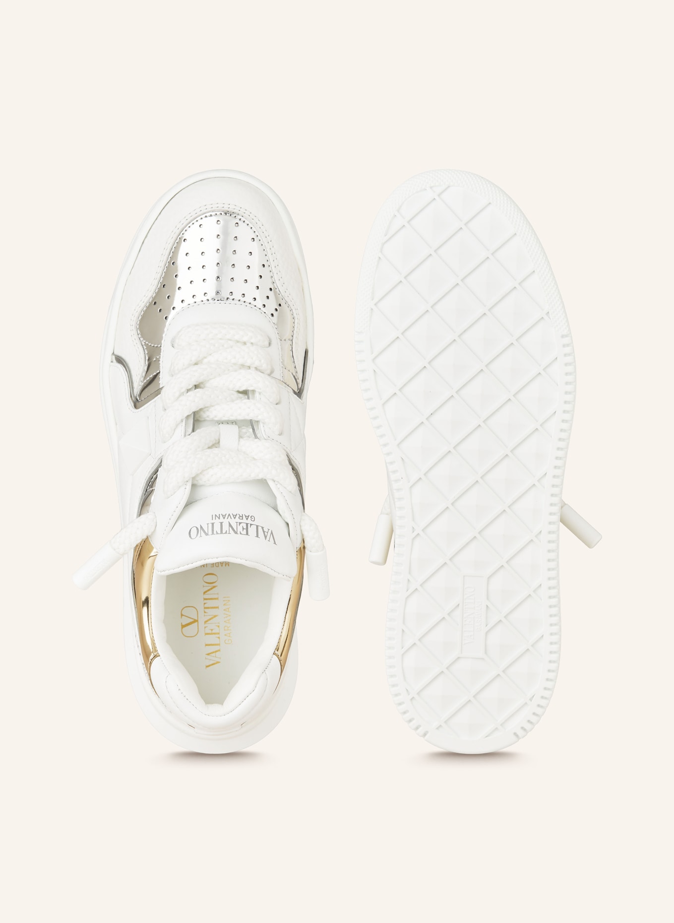 Valentino white studded sneakers online