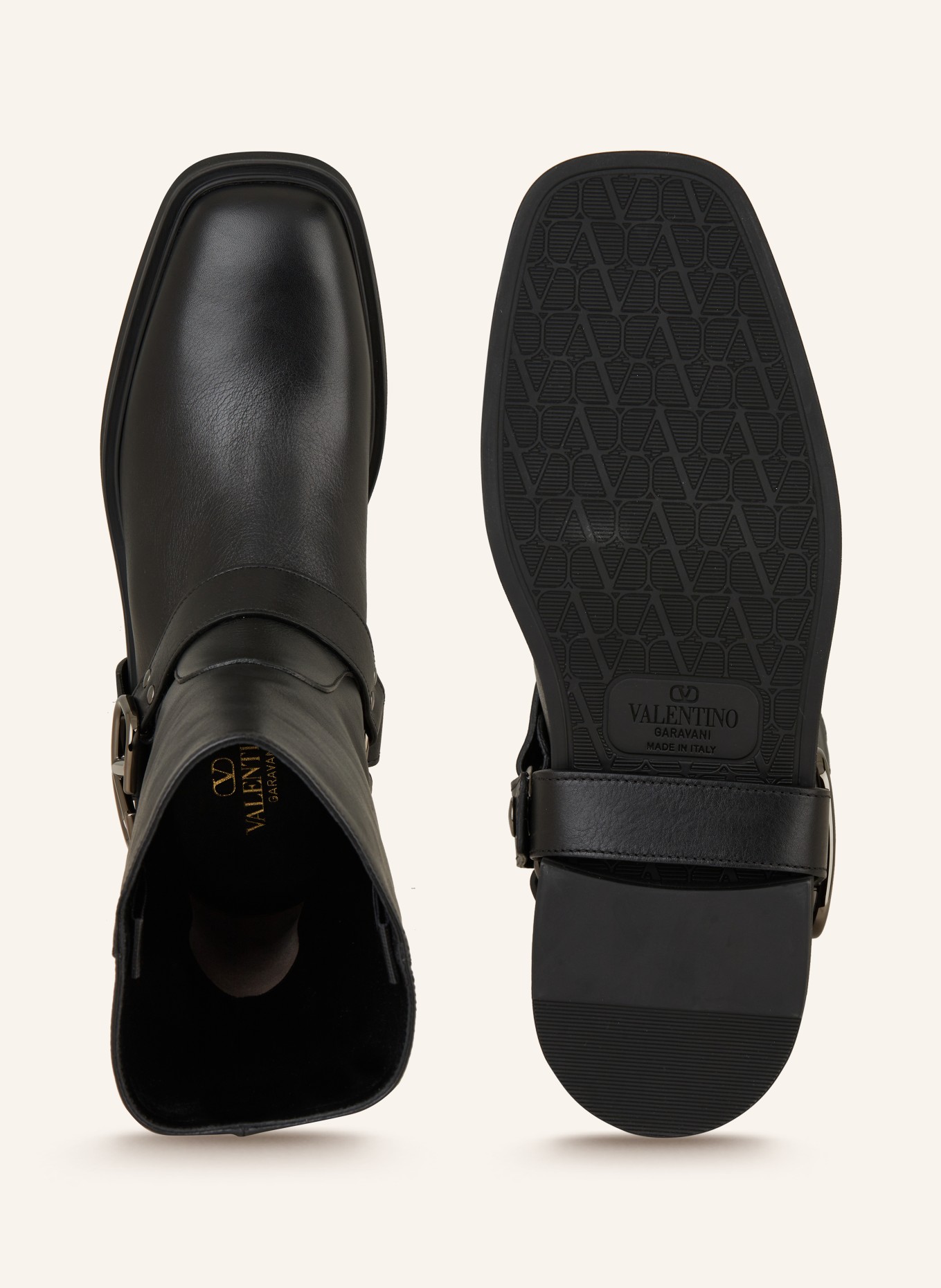 VALENTINO GARAVANI Biker Boots VLOGO SIGNATURE: SCHWARZ