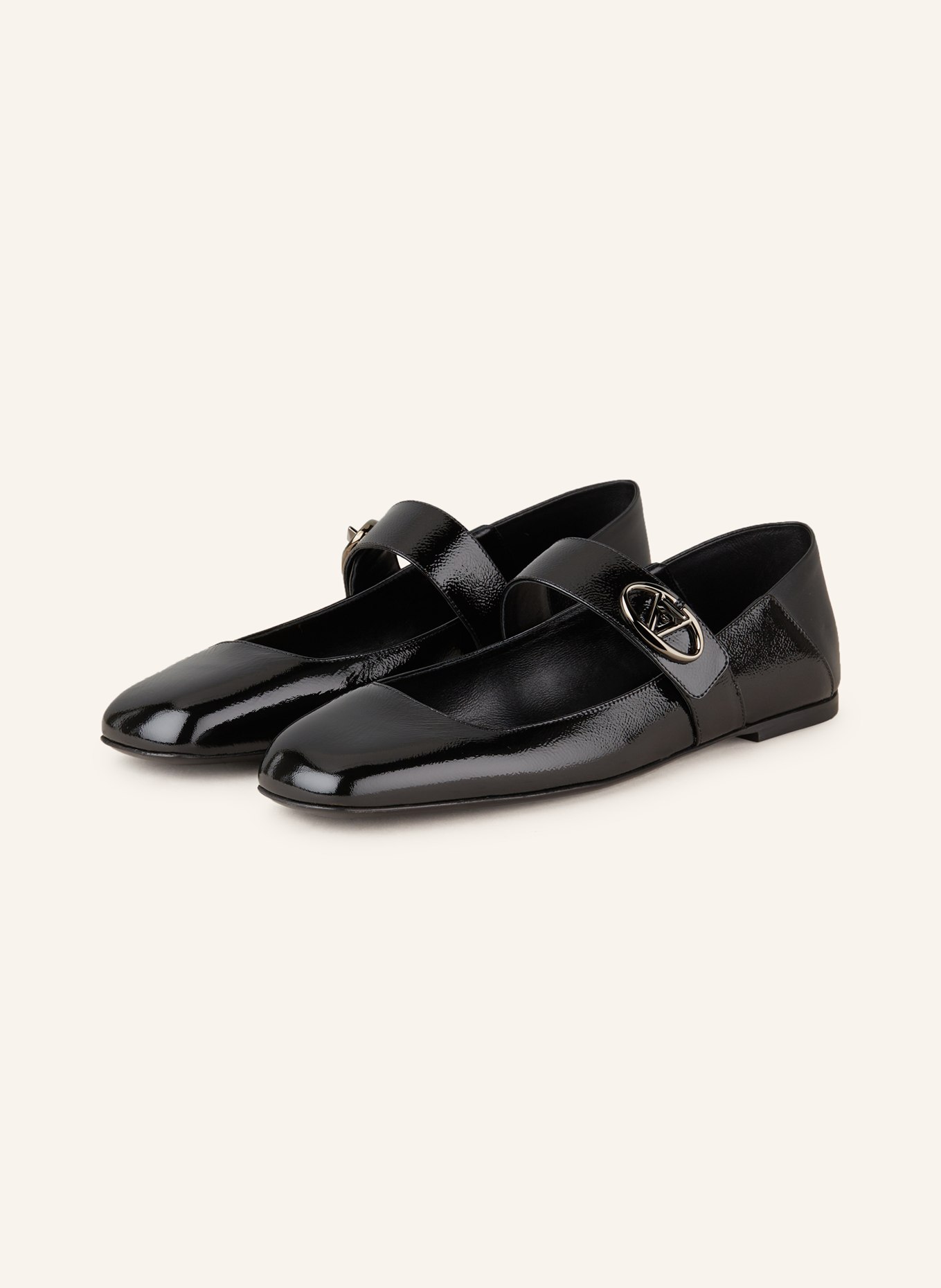 VALENTINO GARAVANI Mary-Jane-Ballerinas VLOGO LOCKER, Farbe: SCHWARZ (Bild 1)