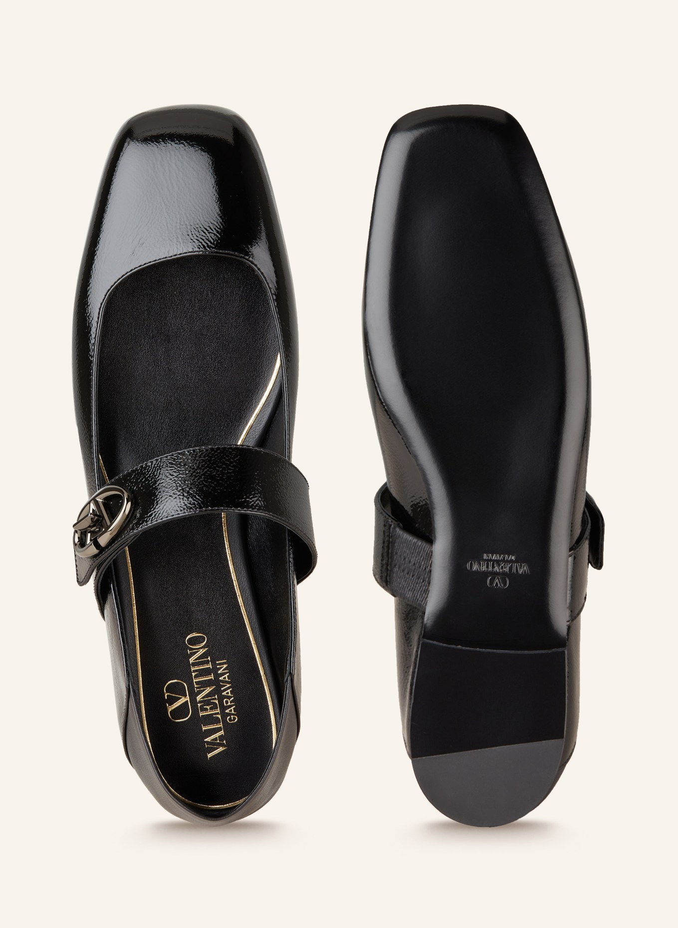 VALENTINO GARAVANI Mary-Jane-Ballerinas VLOGO LOCKER, Farbe: SCHWARZ (Bild 5)