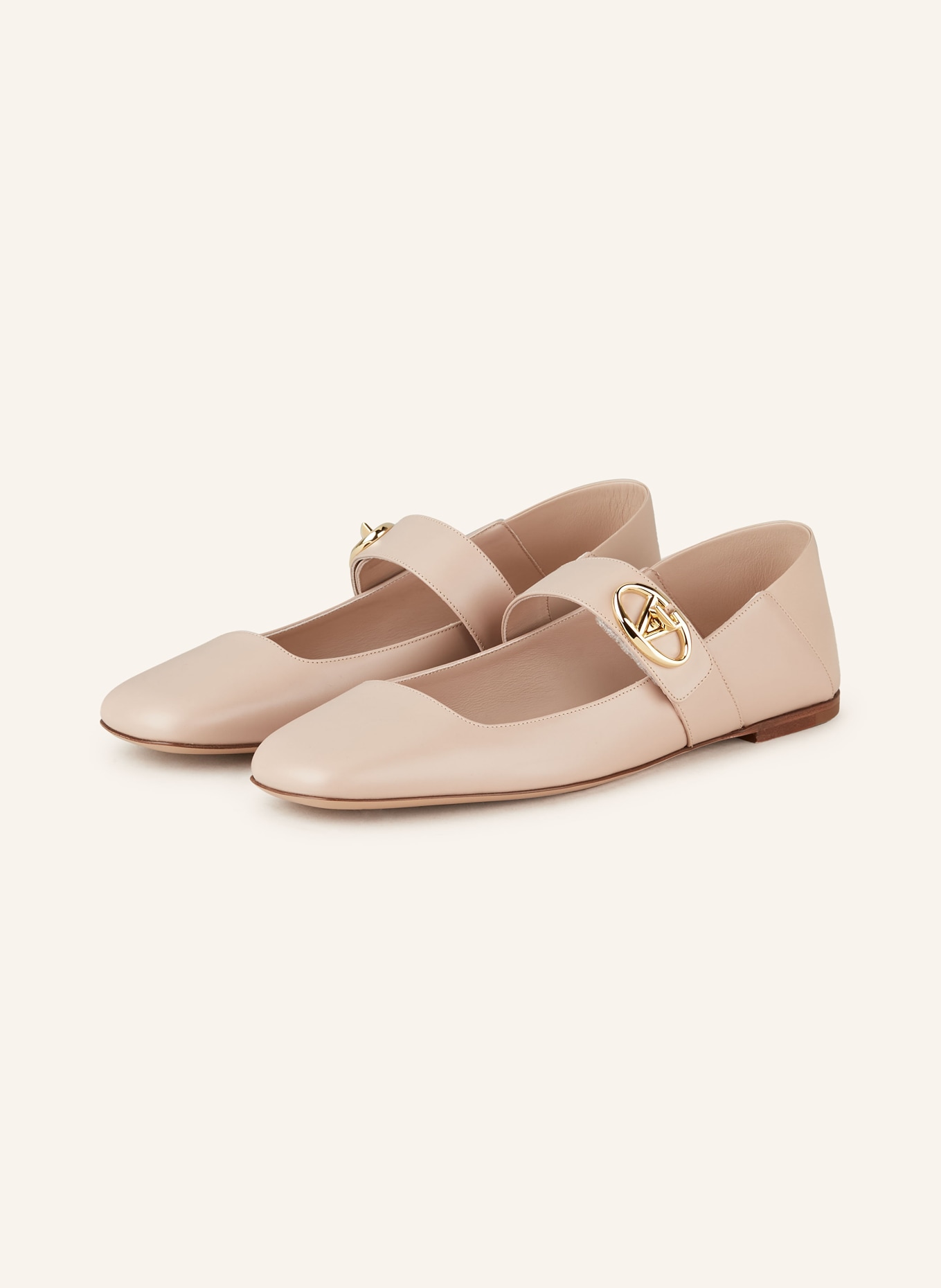 VALENTINO GARAVANI Mary Jane Ballerinas VLOGO LOCKER in rose