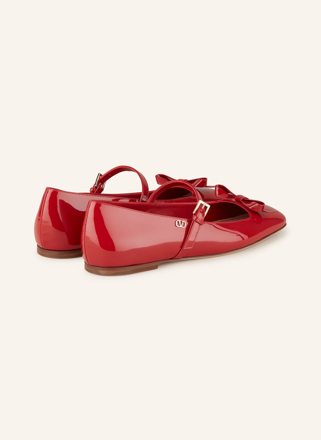 VALENTINO GARAVANI Mary-Jane-Ballerinas VLOGO: ROT