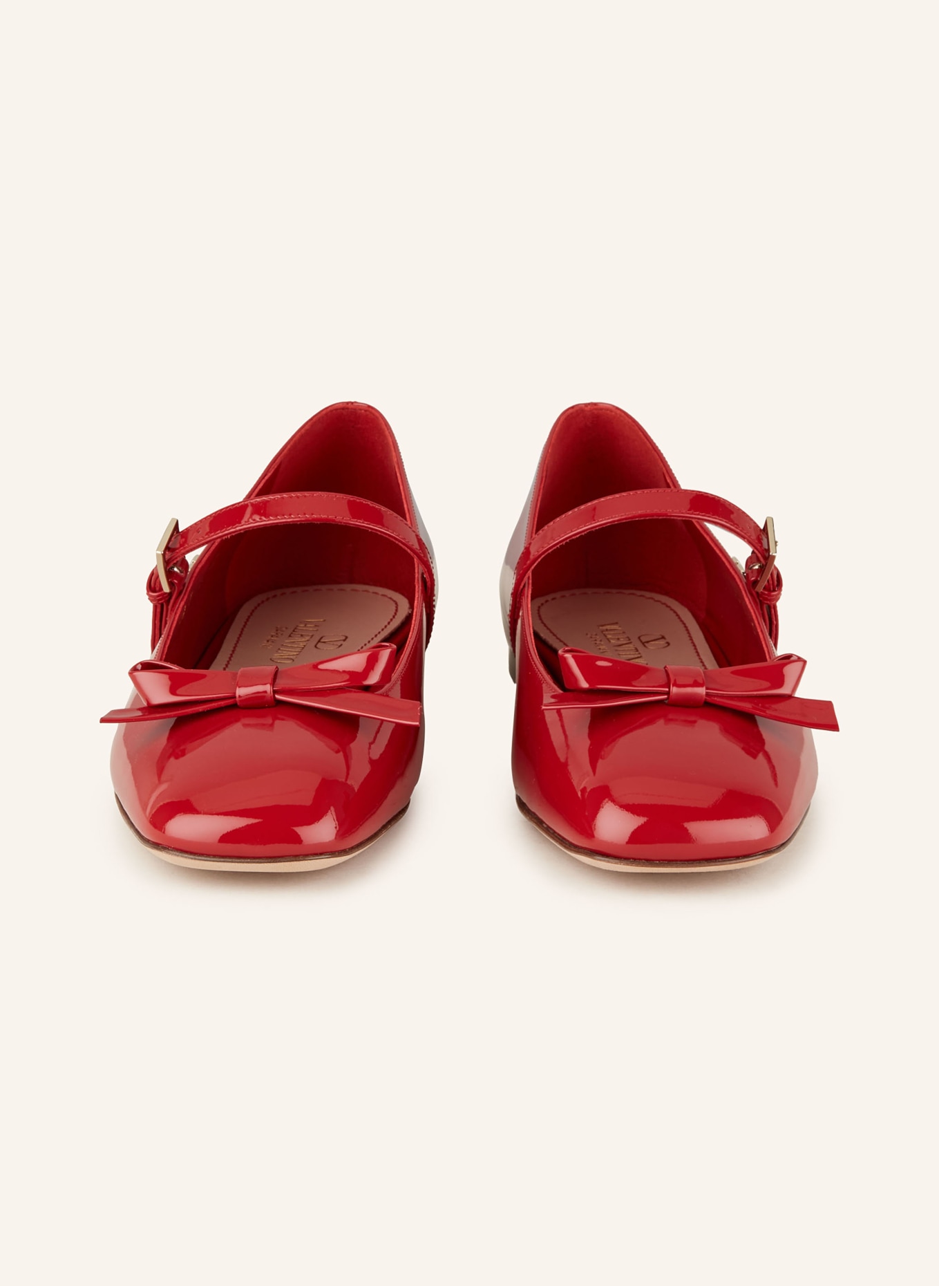 VALENTINO GARAVANI Mary-Jane-Ballerinas VLOGO: ROT