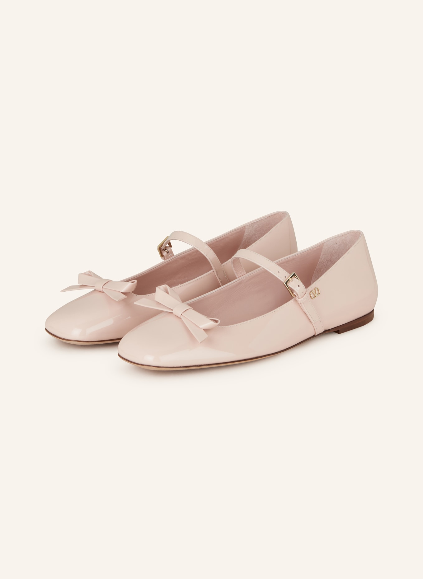 VALENTINO GARAVANI Mary-Jane-Ballerinas VLOGO: ROSÉ