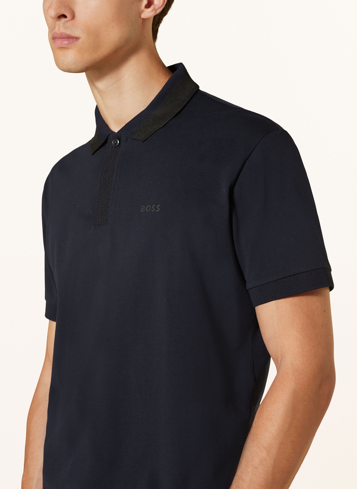 BOSS Jersey polo short PADDY regular fit, Color: DARK BLUE (Image 4)