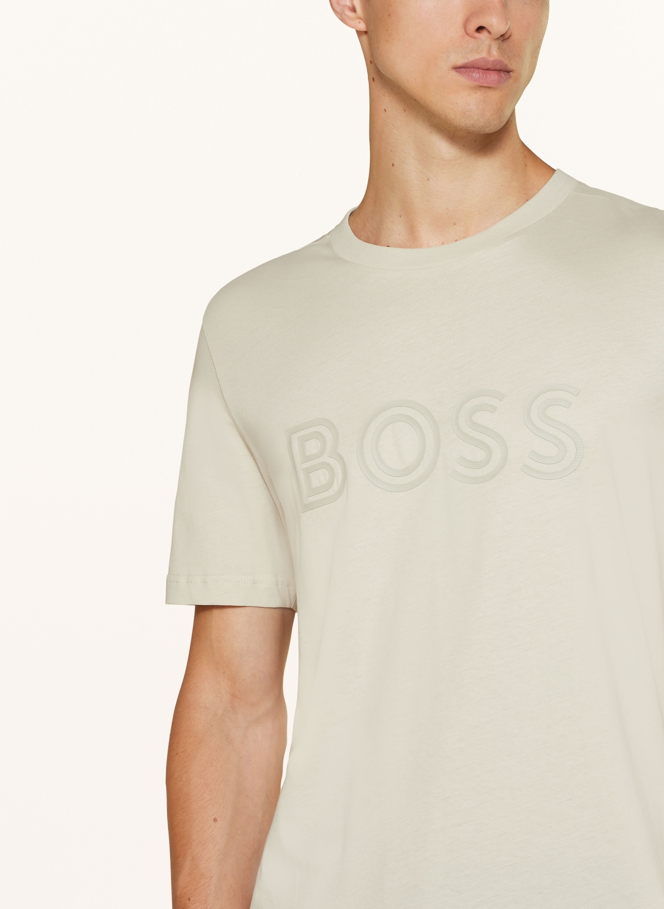 BOSS T-shirt, Color: BEIGE (Image 4)