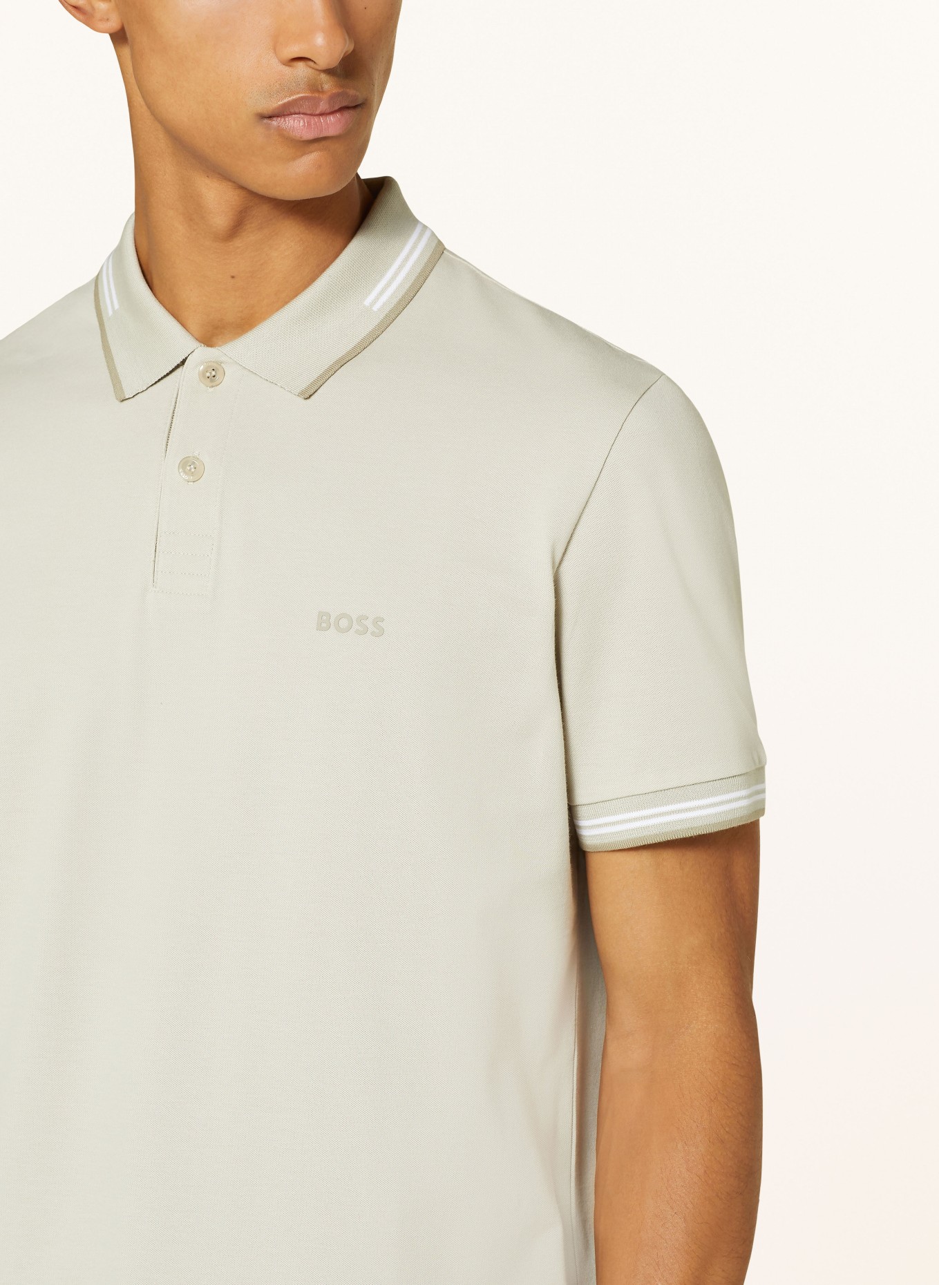 BOSS Polokošile z piké PAUL Slim Fit, Barva: BÉŽOVÁ (Obrázek 4)