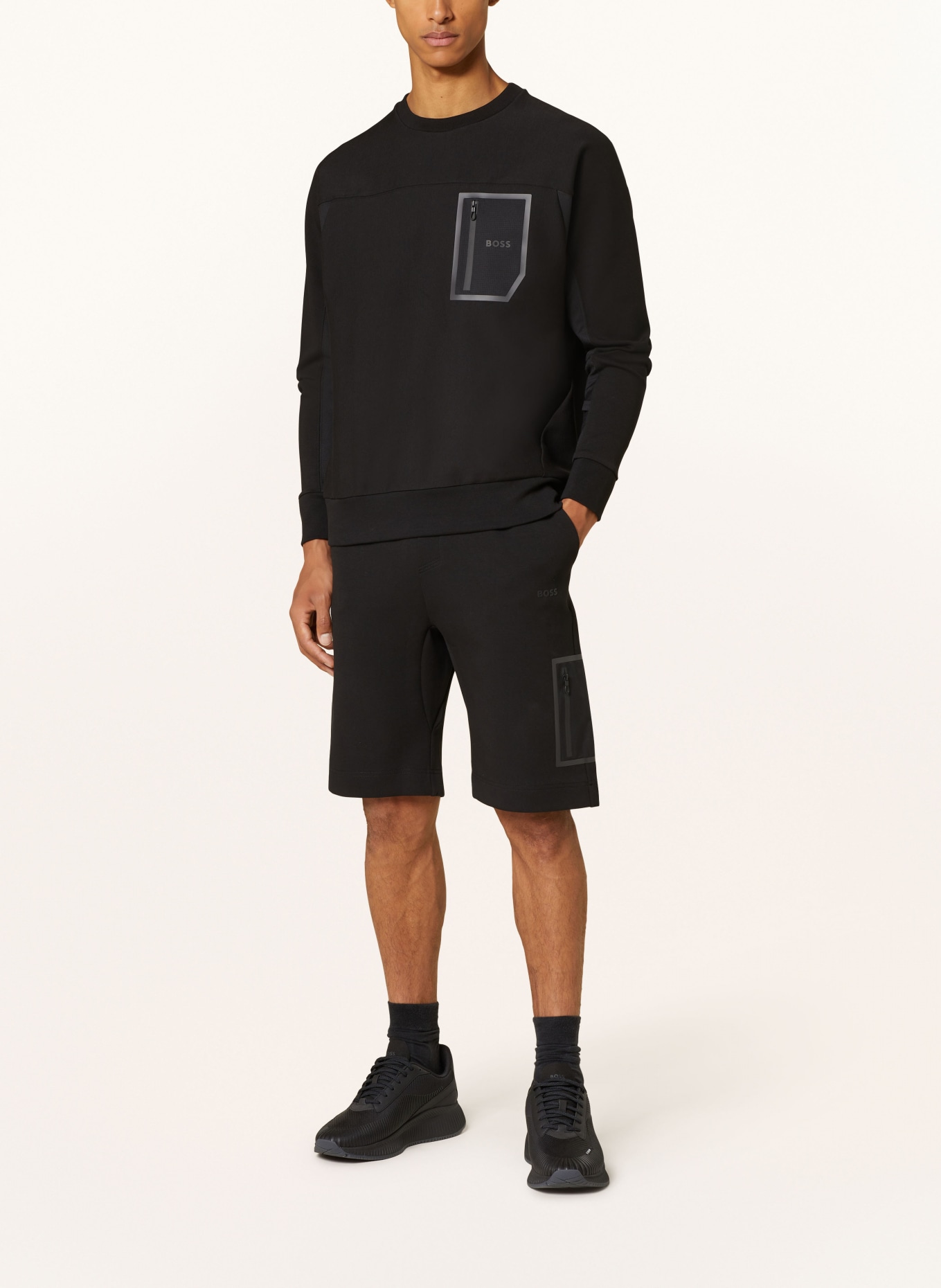 BOSS Sweatshorts HARIQ: SCHWARZ