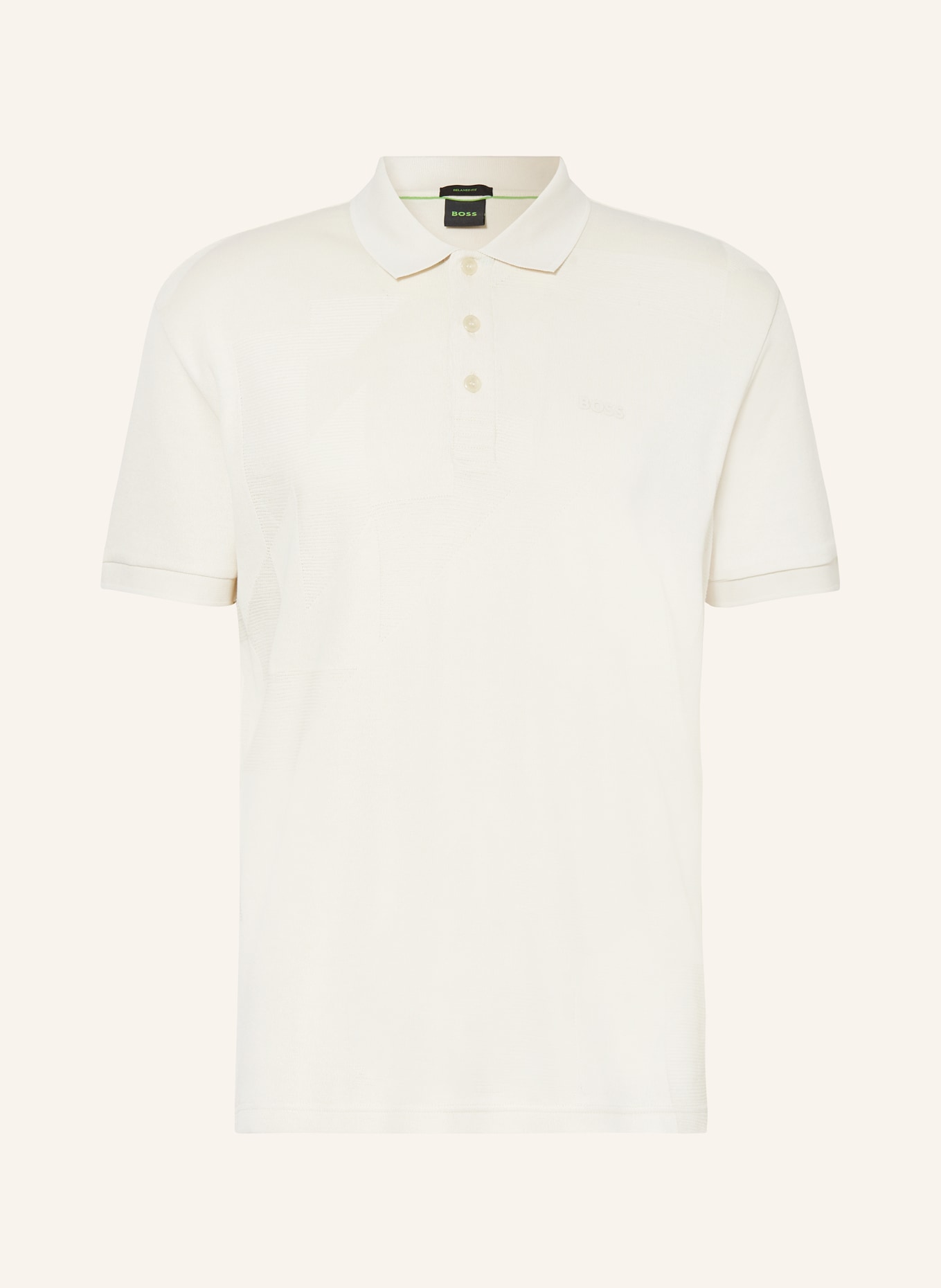 BOSS Strick-Poloshirt PADDY Relaxed Fit, Farbe: CREME (Bild 1)