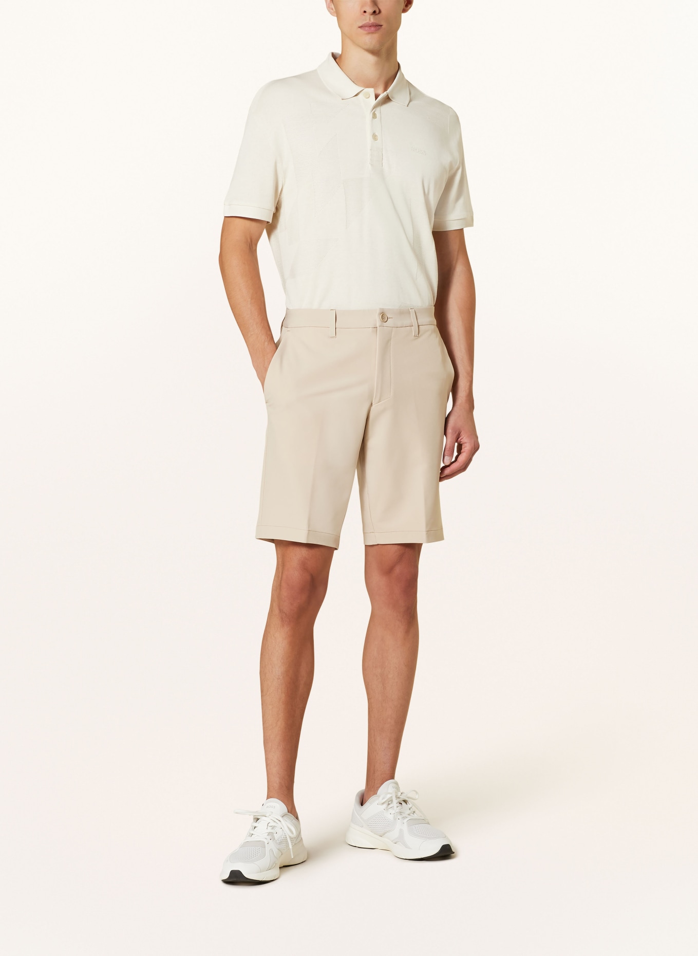 BOSS Knitted polo shirt PADDY relaxed fit, Color: CREAM (Image 2)