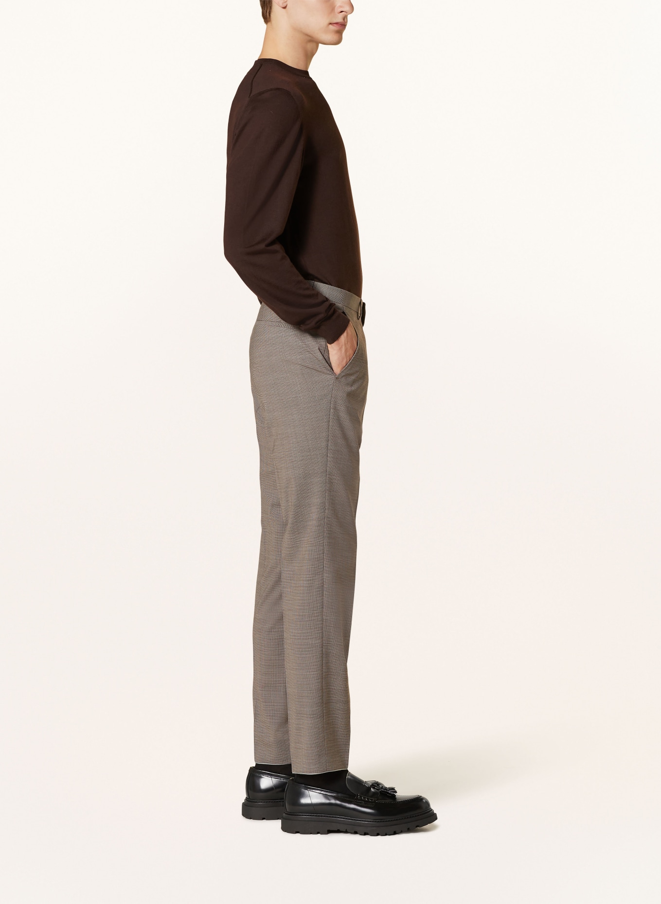 HUGO Suit trousers HESTEN extra slim fit, Color: 212 MEDIUM BROWN (Image 5)