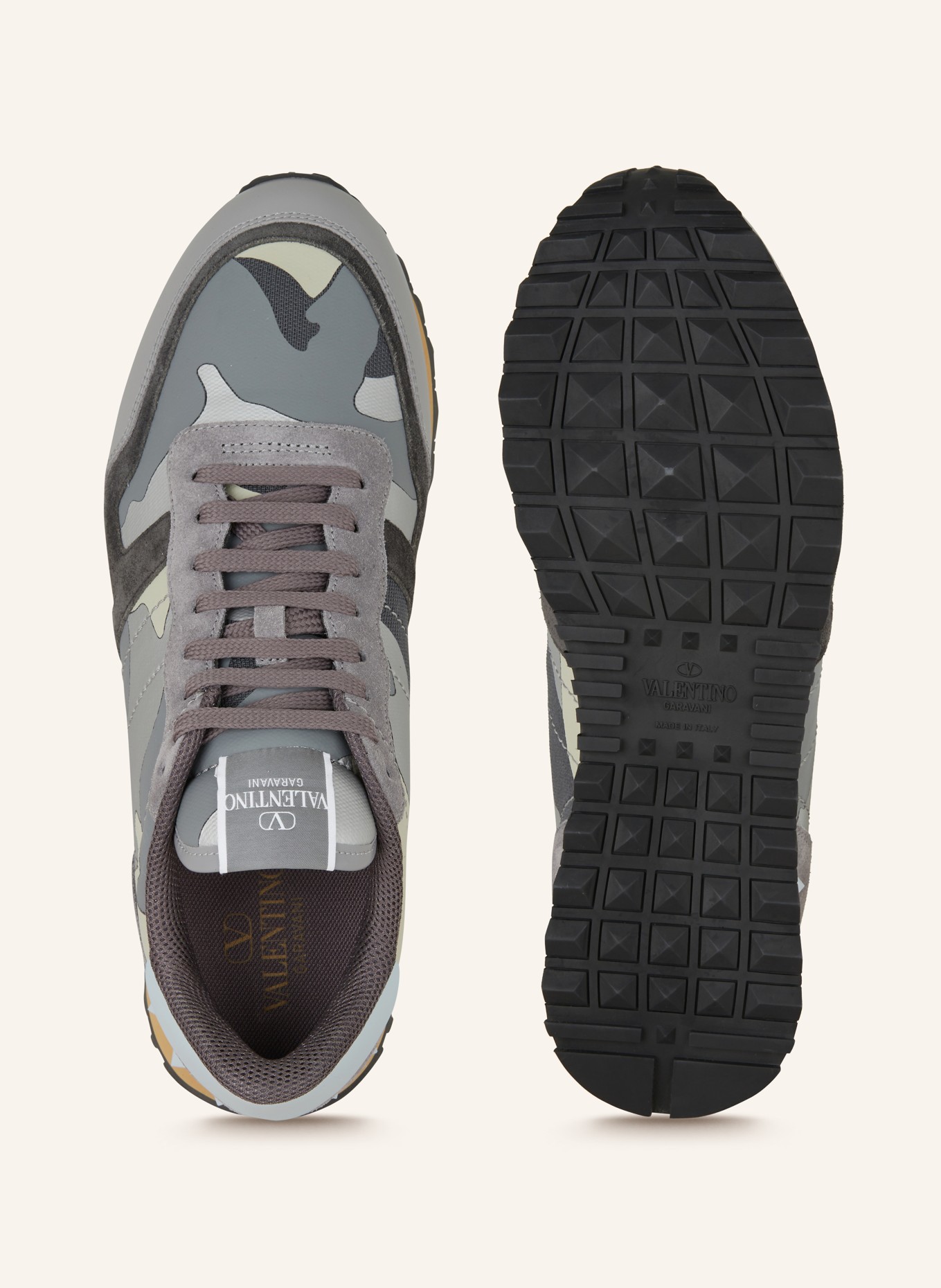 Black valentino rock runners outlet