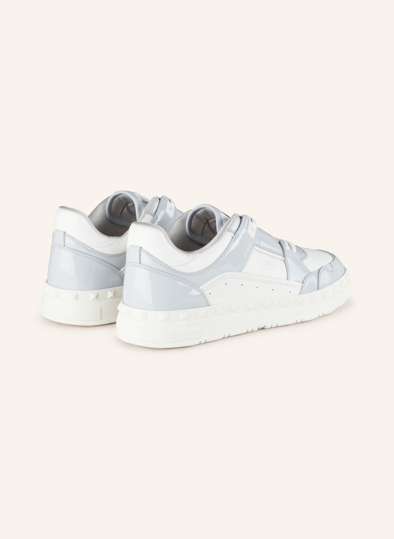 VALENTINO GARAVANI Sneaker: WEISS/ GRAU
