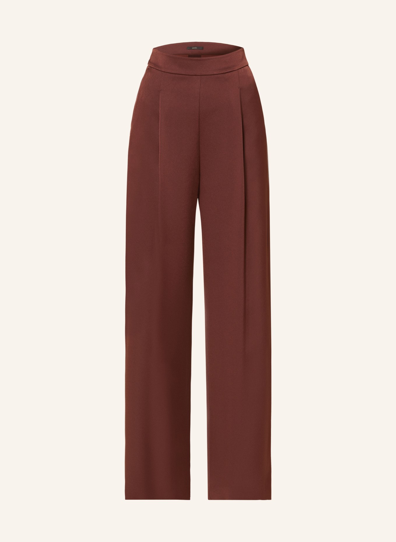 windsor. Wide leg trousers in satin, Color: DARK RED (Image 1)