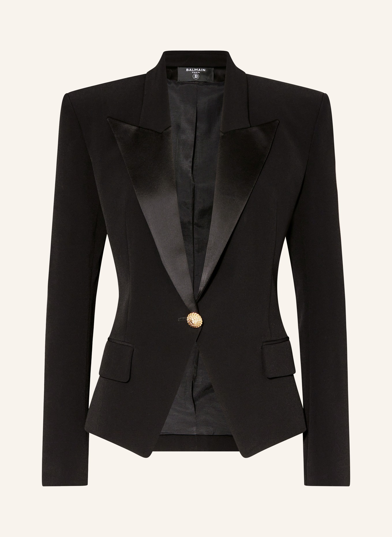 BALMAIN Blezer z mieszanki materiałów: CZARNY