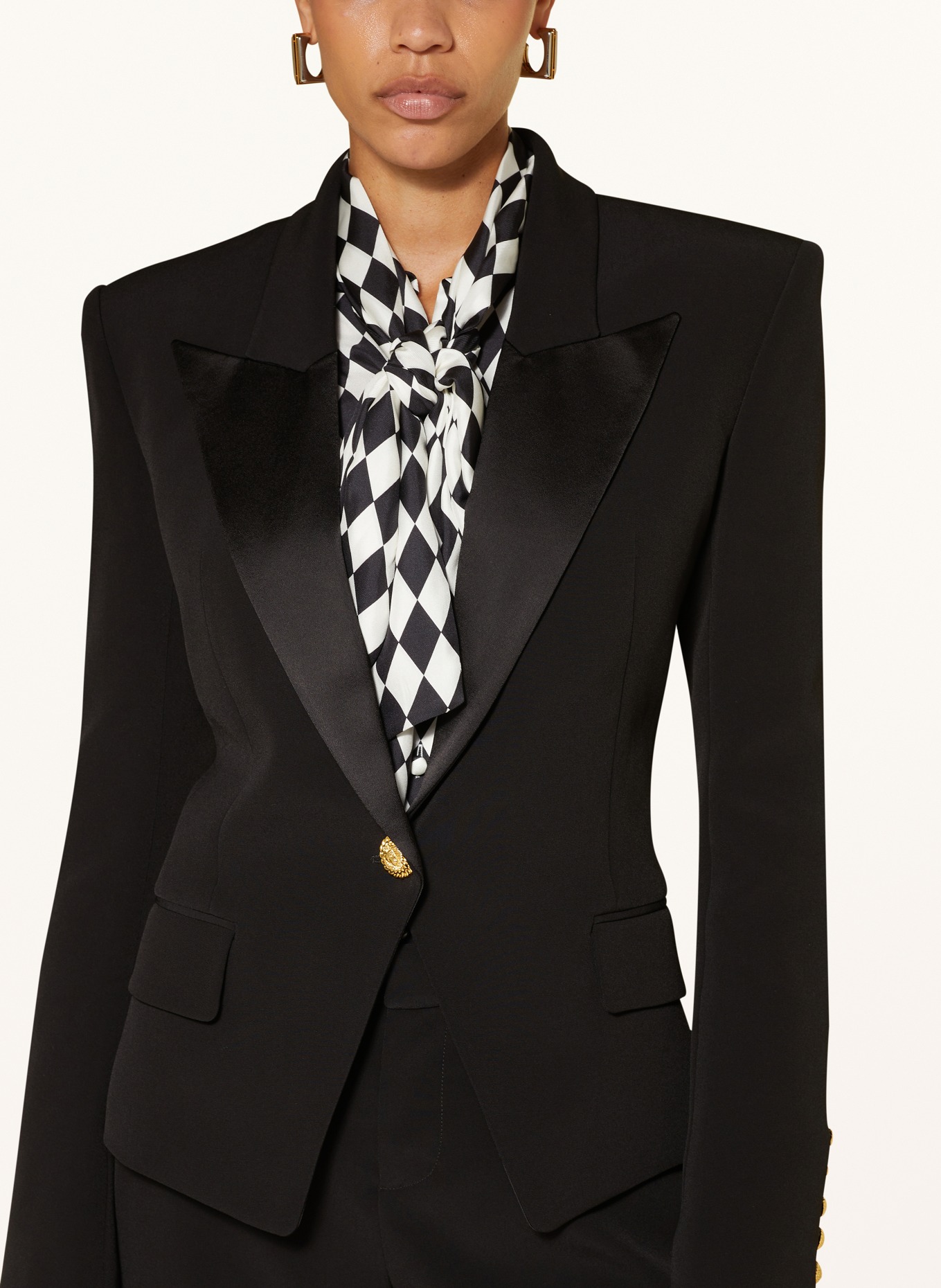 BALMAIN Blezer z mieszanki materiałów: CZARNY