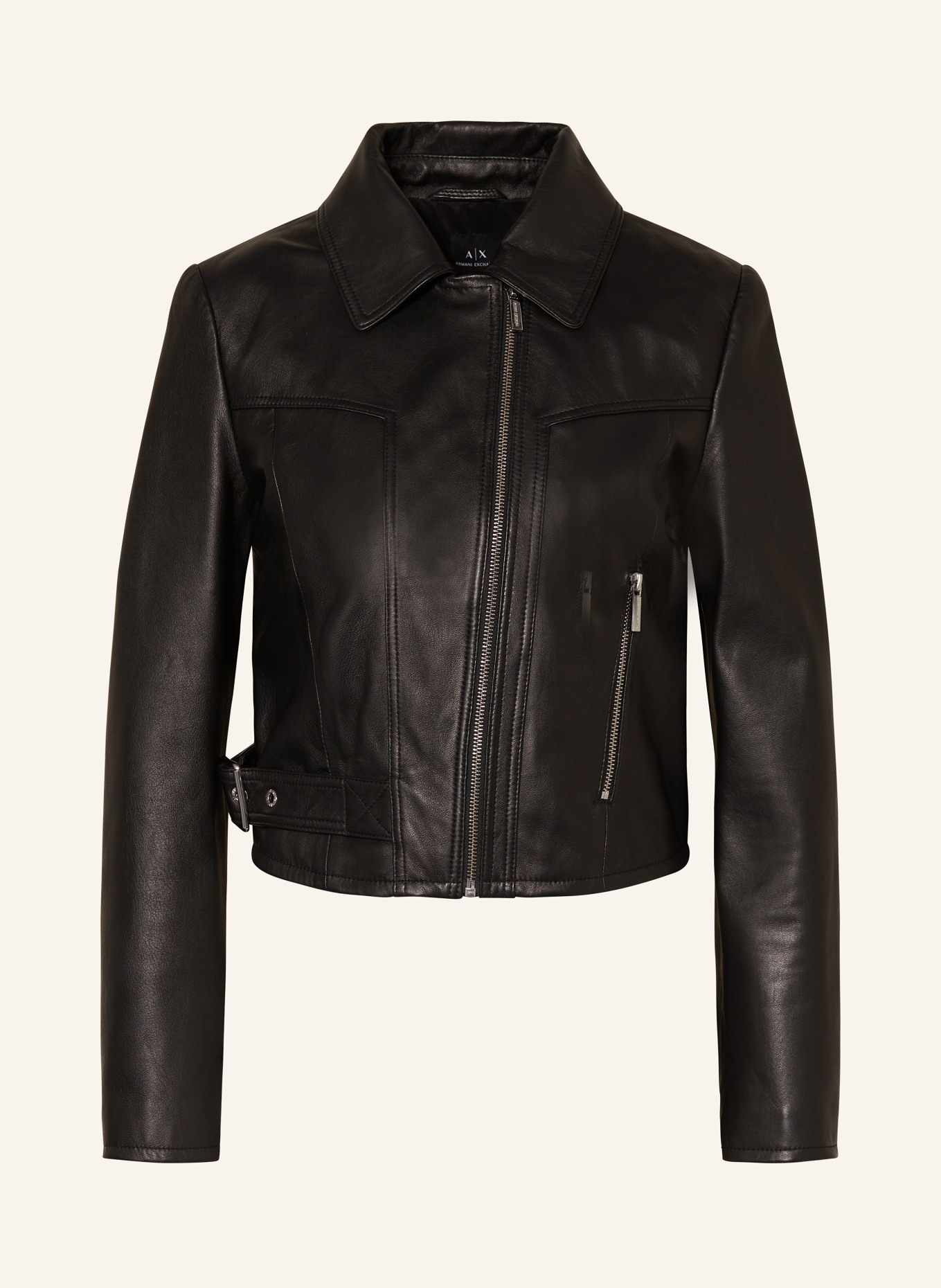 ARMANI EXCHANGE Lederjacke, Farbe: SCHWARZ (Bild 1)