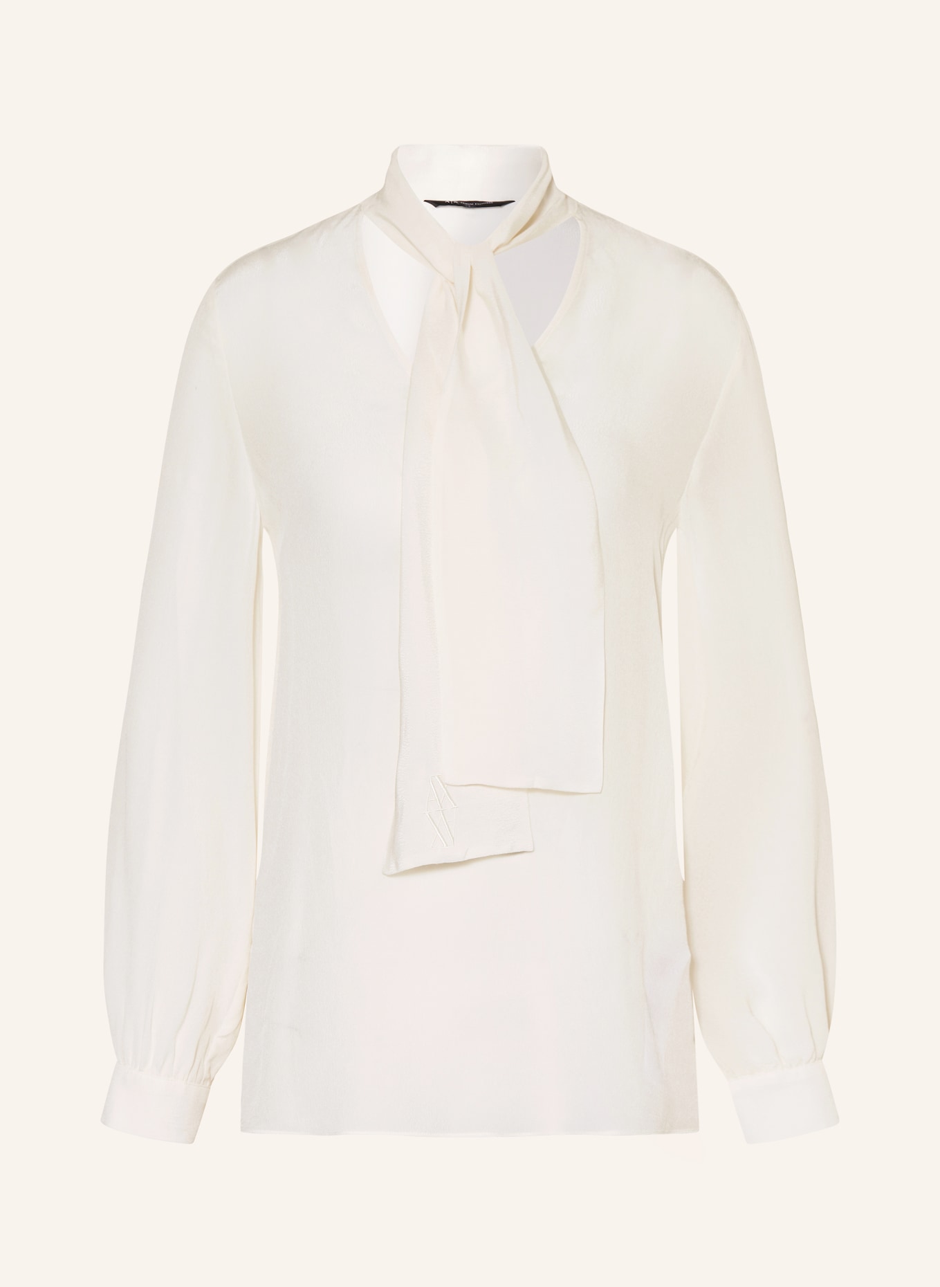 ARMANI EXCHANGE Bow-tie blouse, Color: BEIGE (Image 1)