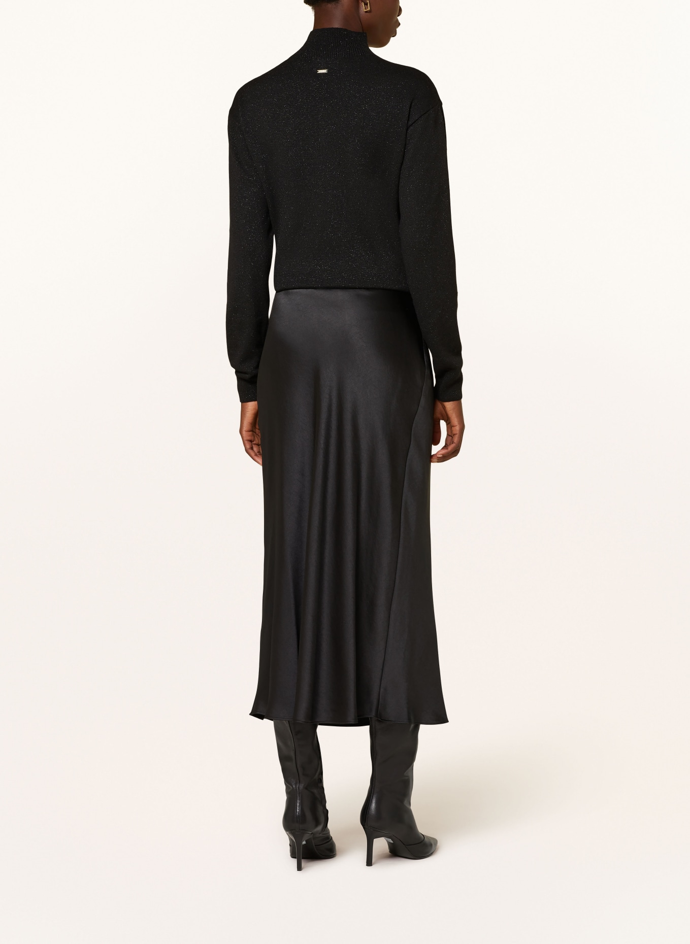 ARMANI EXCHANGE Satin skirt, Color: BLACK (Image 3)