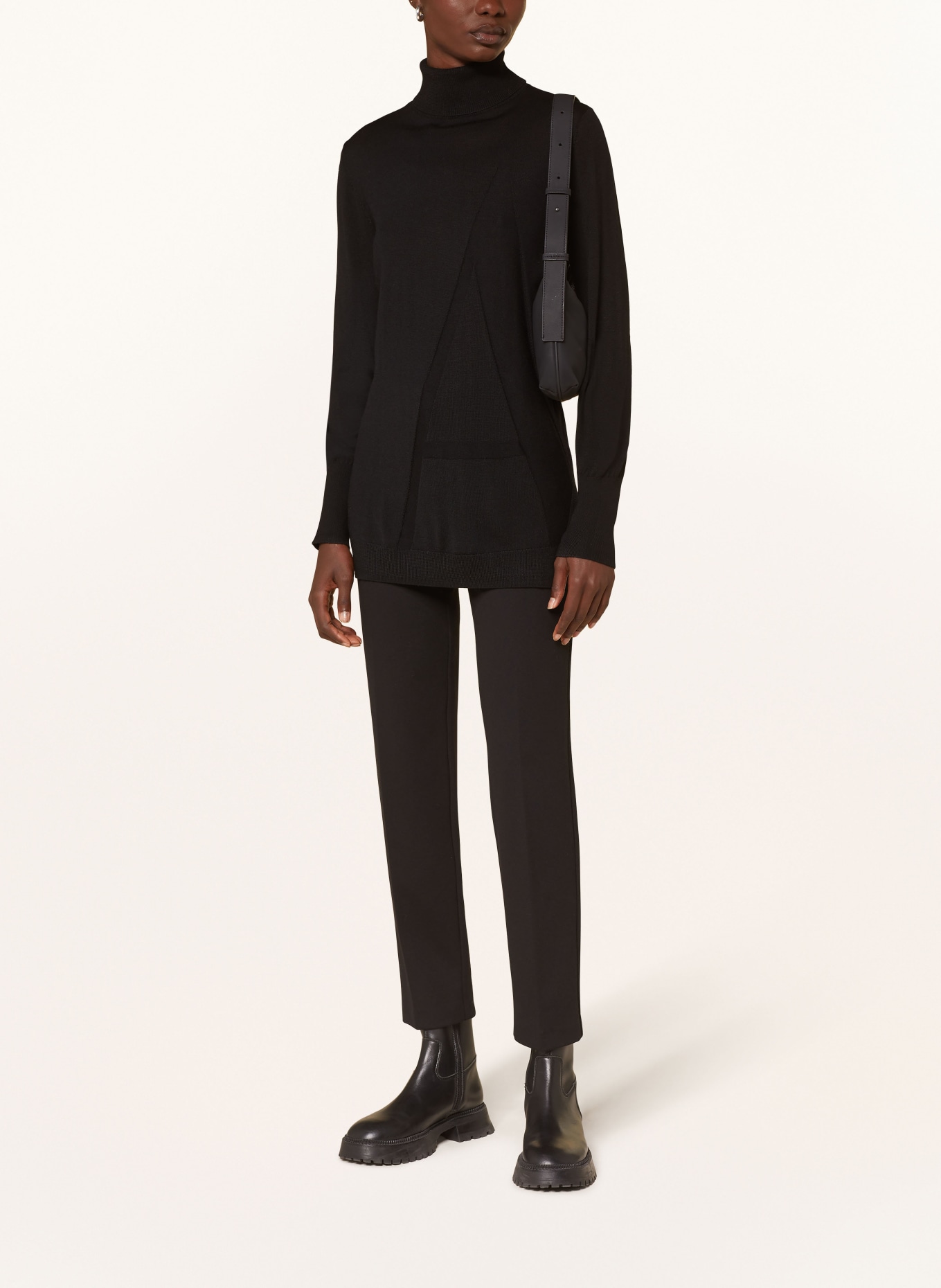 ARMANI EXCHANGE Turtleneck sweater in black