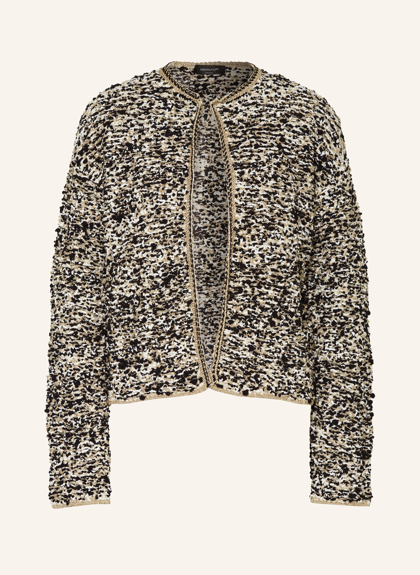 Black and white boucle jacket sales