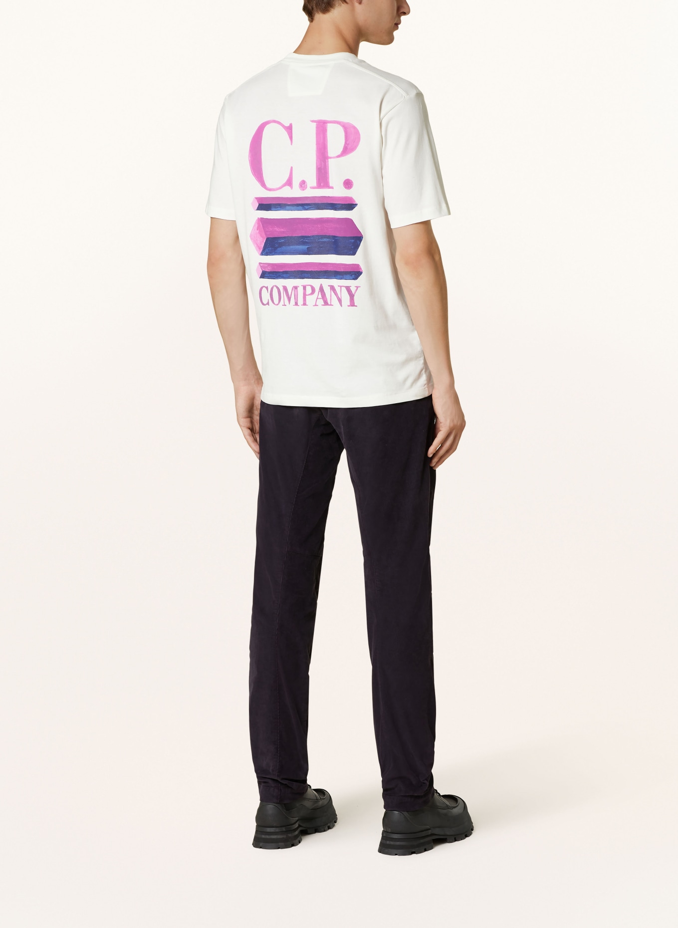 C.P. COMPANY T-Shirt, Farbe: WEISS/ PINK/ DUNKELLILA (Bild 3)