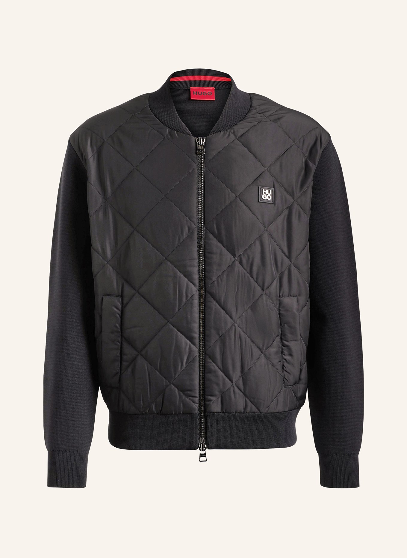 HUGO Bomber jacket SYBOR in mixed materials in black