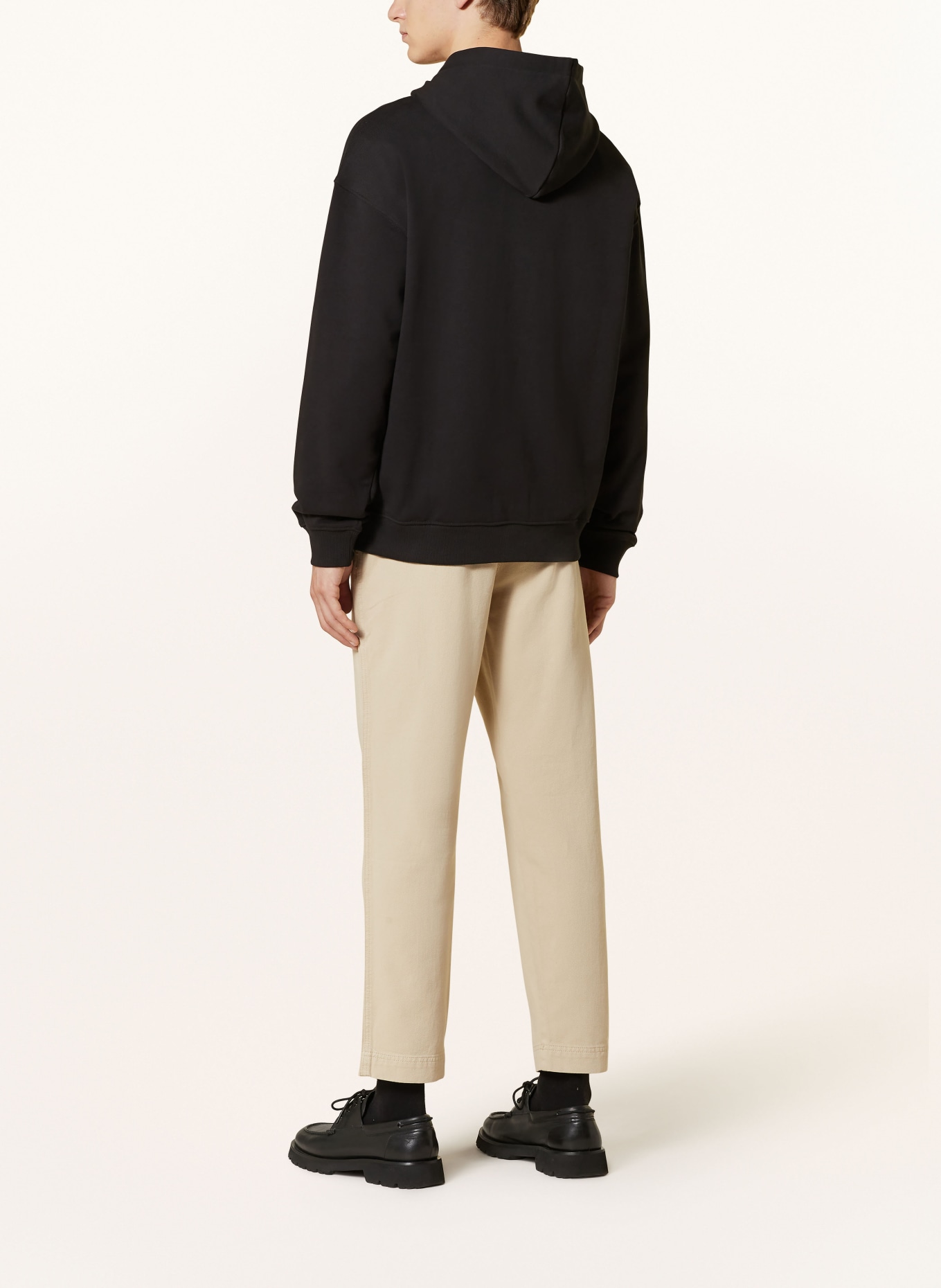 HUGO Sweat à capuche DIQUERIO: NOIR