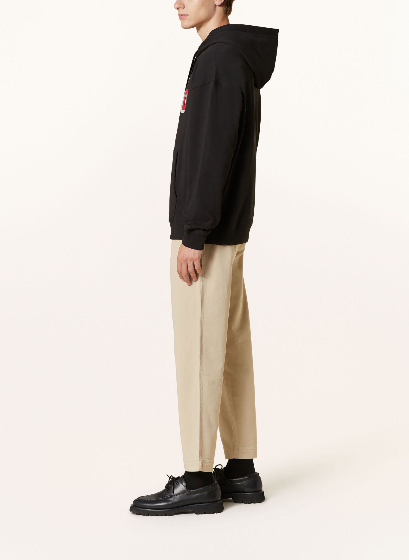 HUGO Sweat à capuche DIQUERIO: NOIR