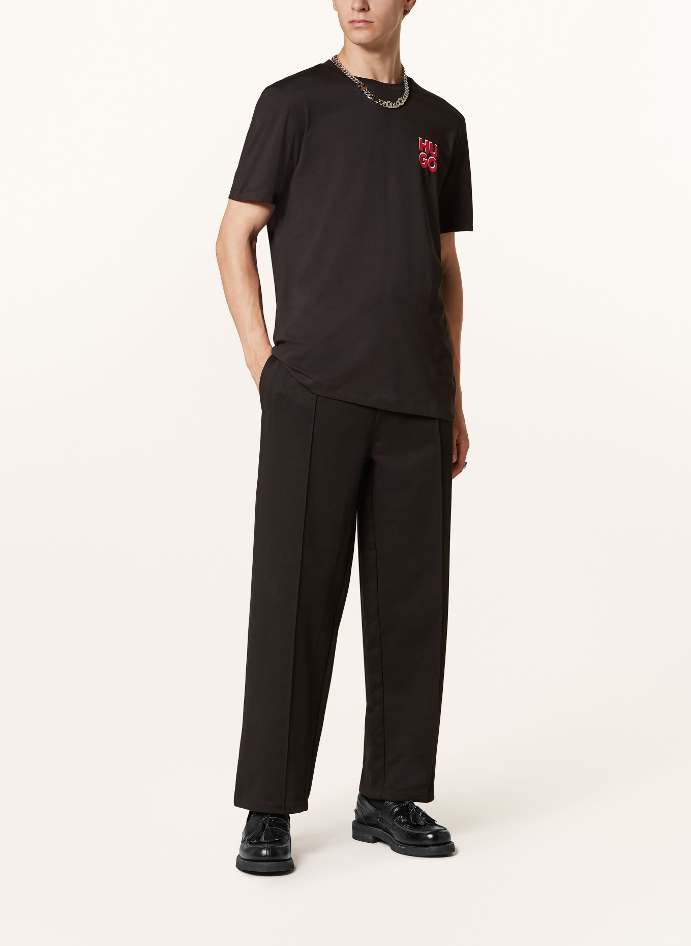 HUGO T-shirt DIMONITI, Color: BLACK (Image 2)