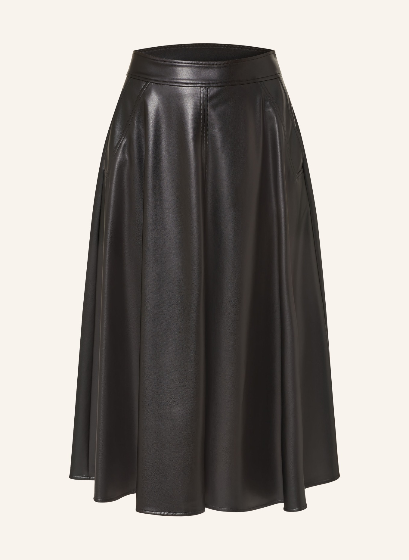 White flare leather skirt new arrivals