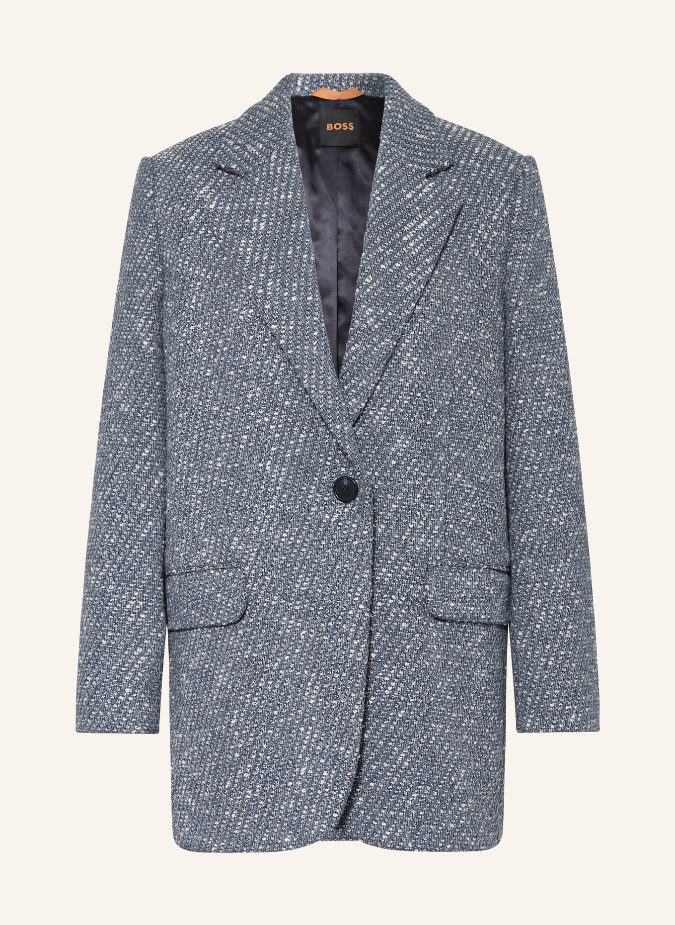 BOSS Longblazer JASOINA, Farbe: BLAUGRAU/ WEISS (Bild 1)