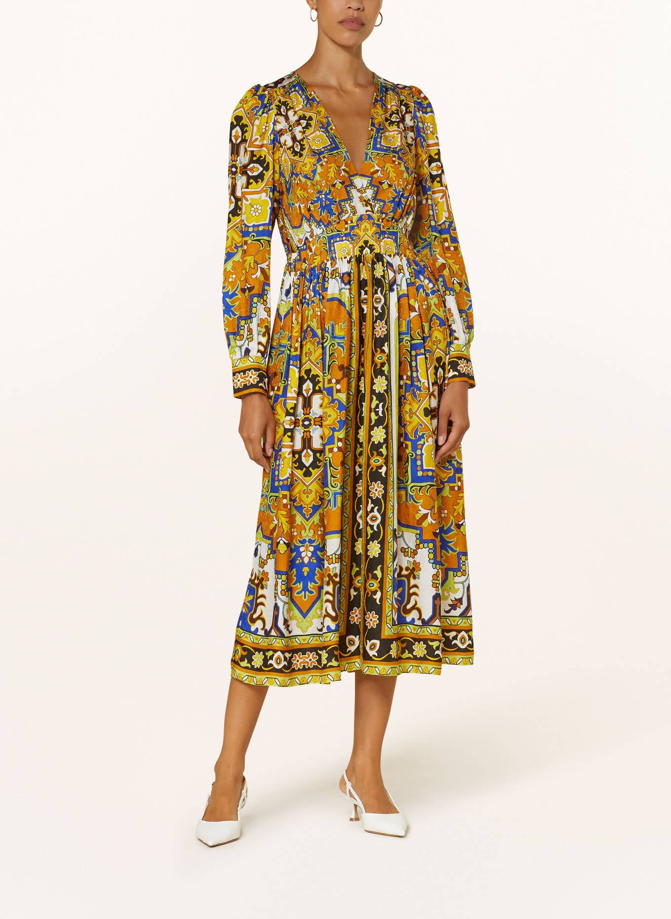 MRS & HUGS Kleid: ORANGE / BLAU / GELB