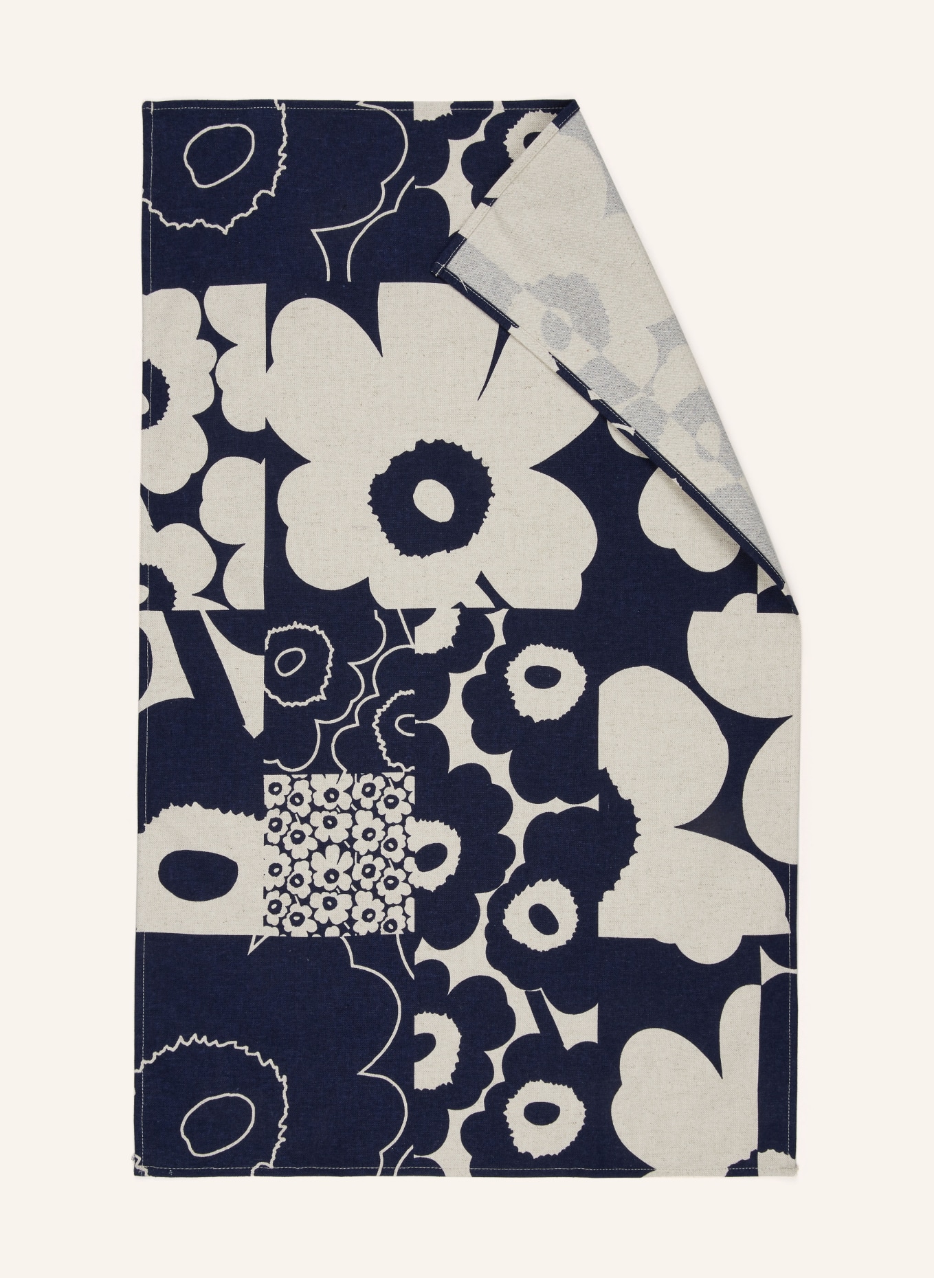 marimekko Dish towel UNIKKO KOLLAASI, Color: DARK BLUE/ LIGHT GRAY (Image 2)