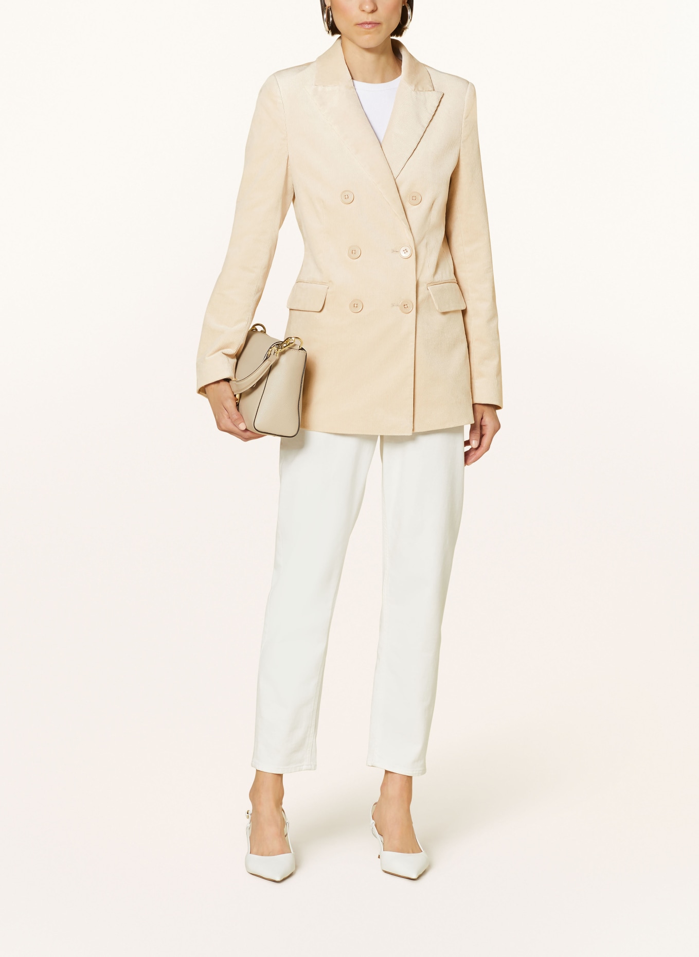 MRS & HUGS Corduroy blazer, Color: BEIGE (Image 2)