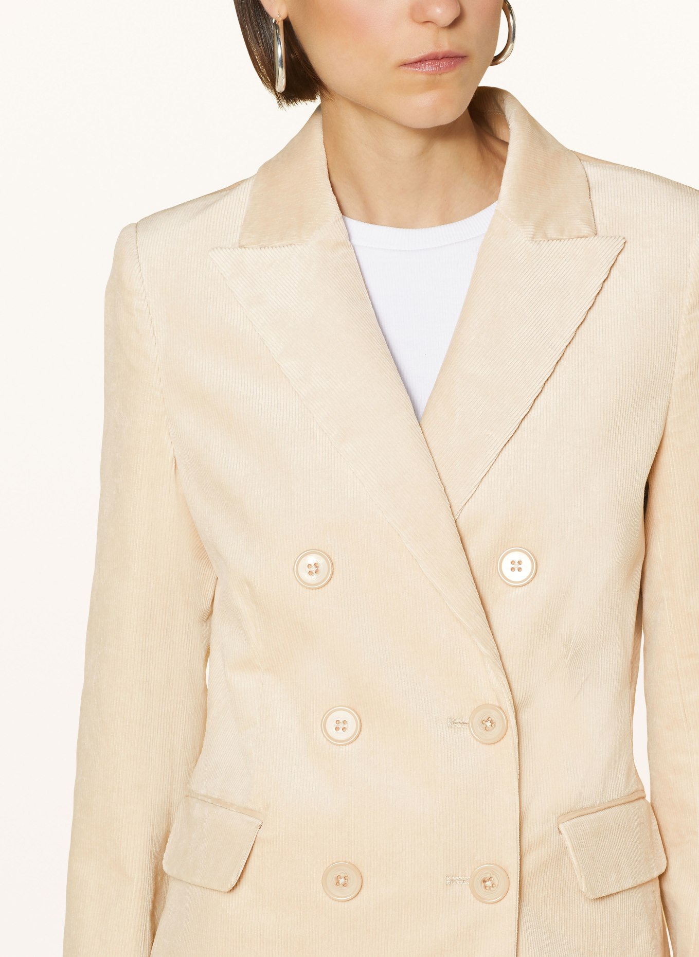 MRS & HUGS Corduroy blazer, Color: BEIGE (Image 4)