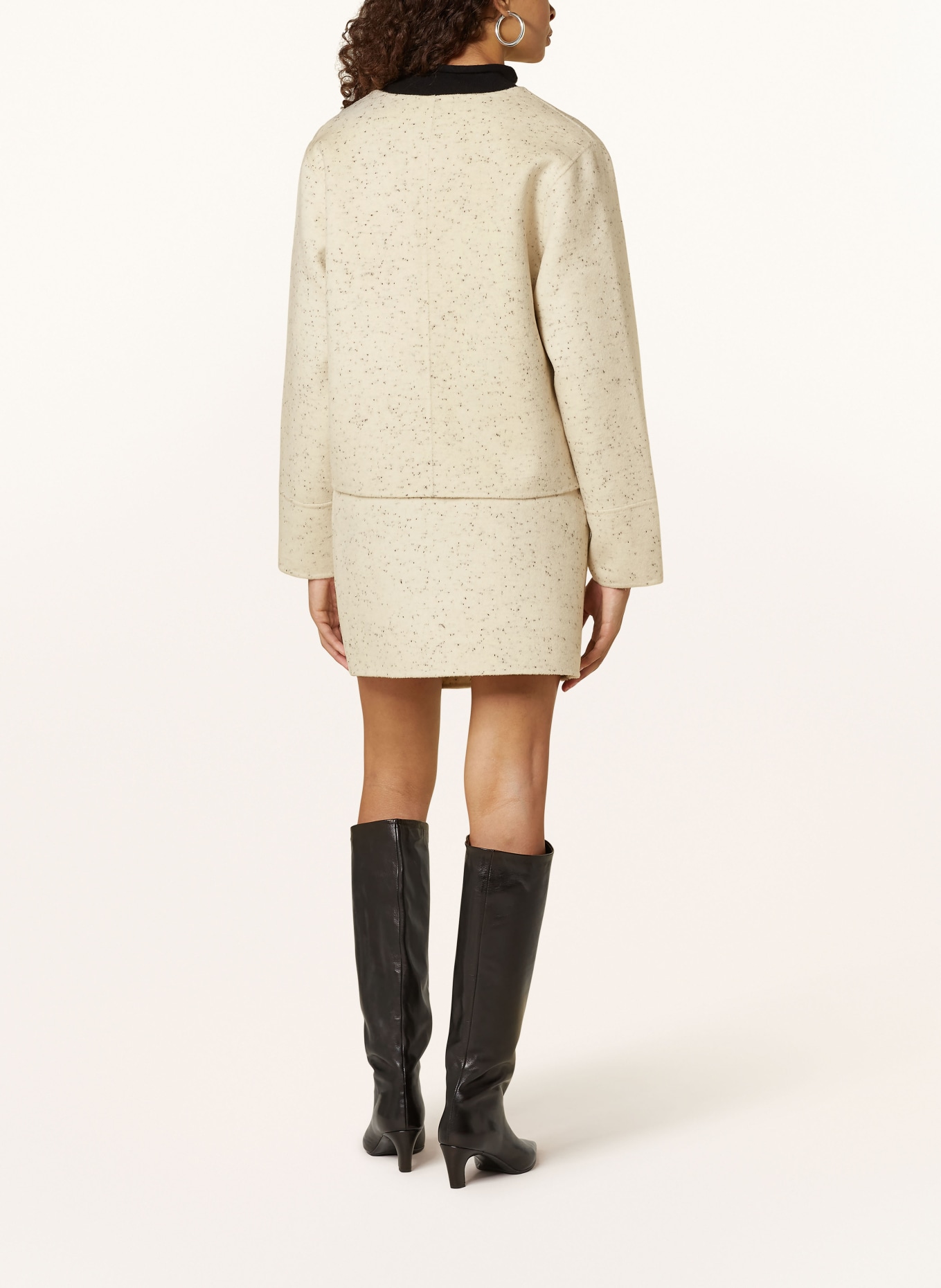 MRS & HUGS Kastenjacke: ECRU/ SCHWARZ