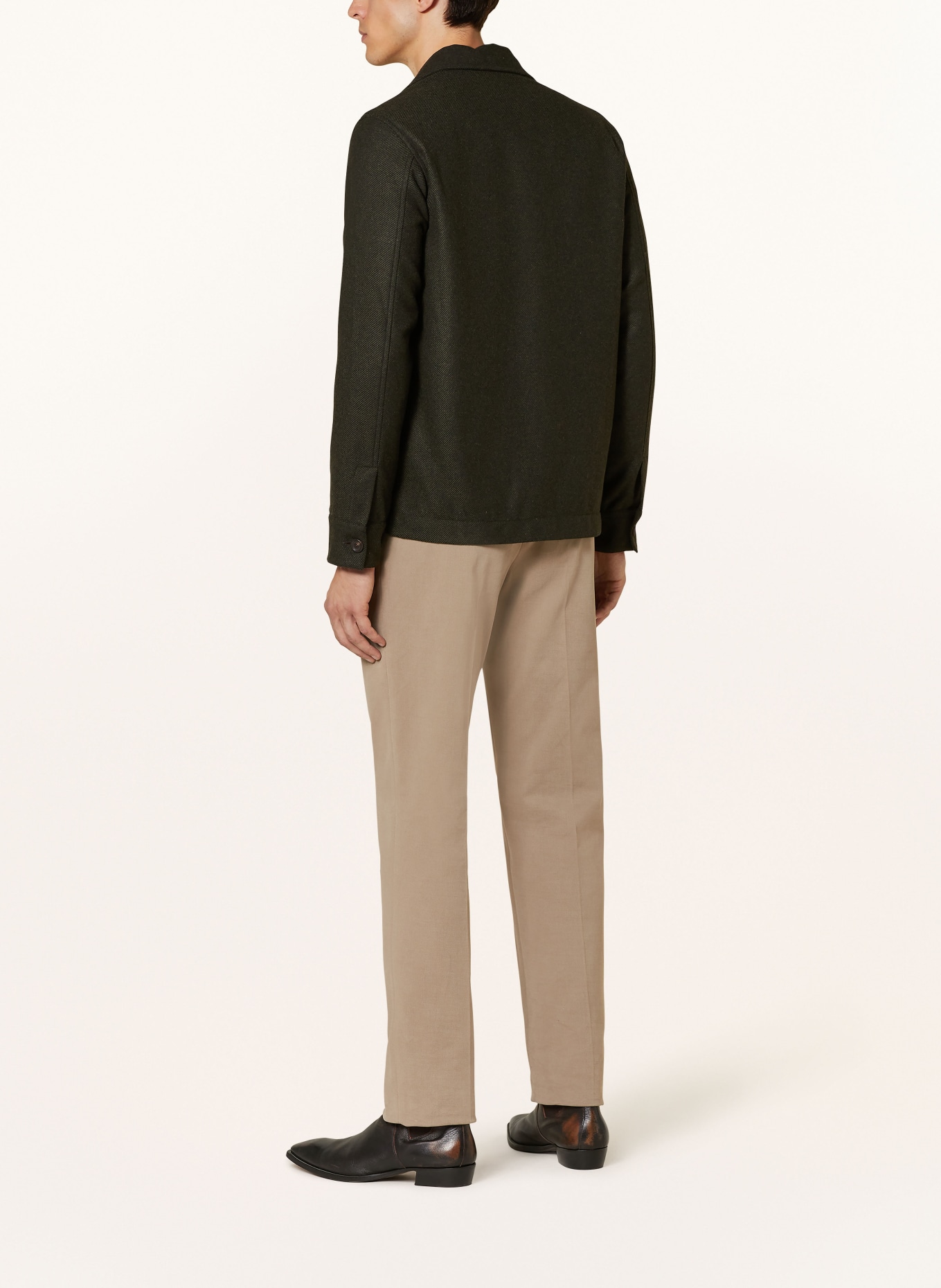 tintoria mattei Overshirt, Color: BLACK/ DARK GREEN (Image 3)