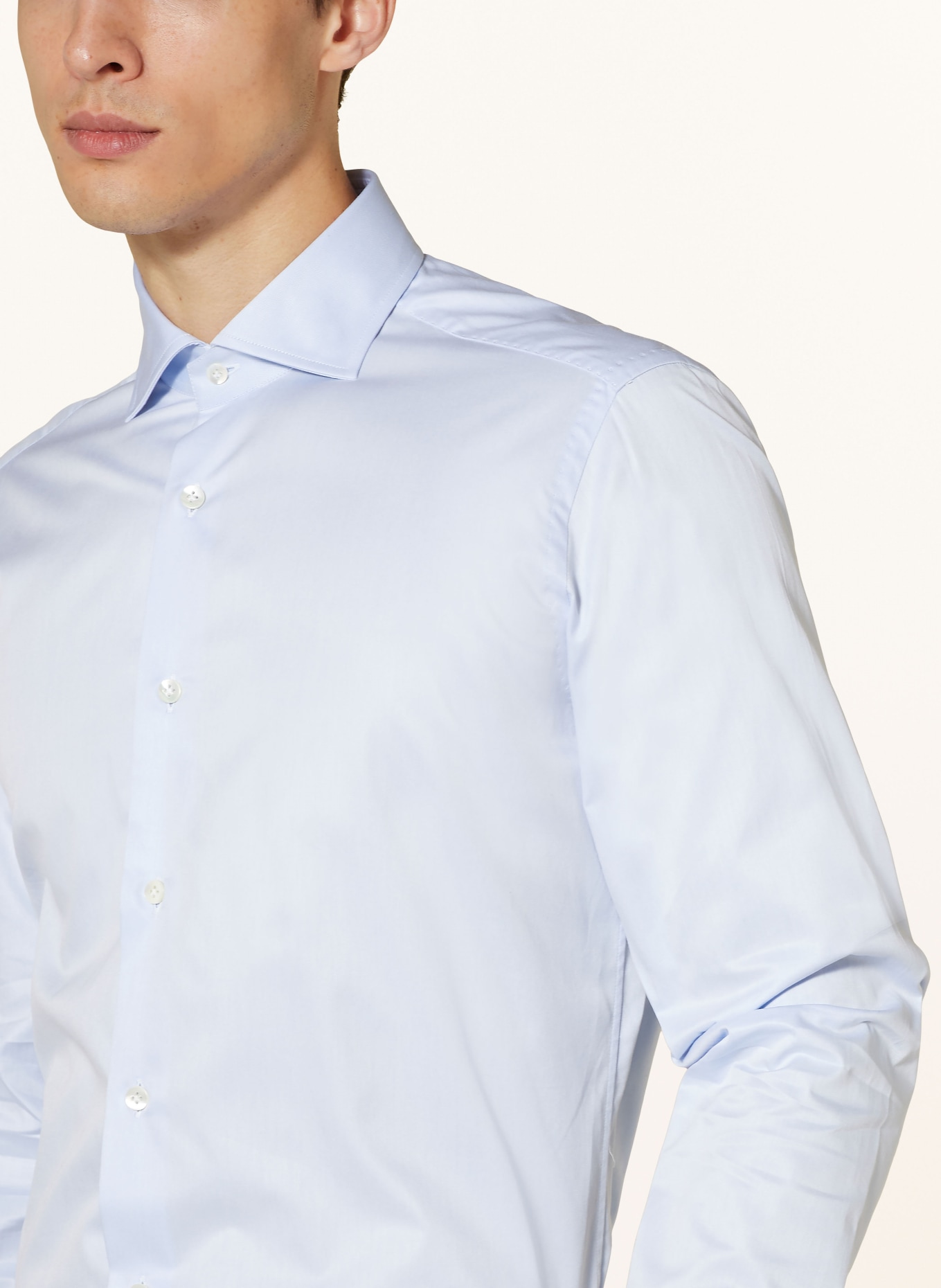 tintoria mattei Shirt slim fit, Color: LIGHT BLUE (Image 4)