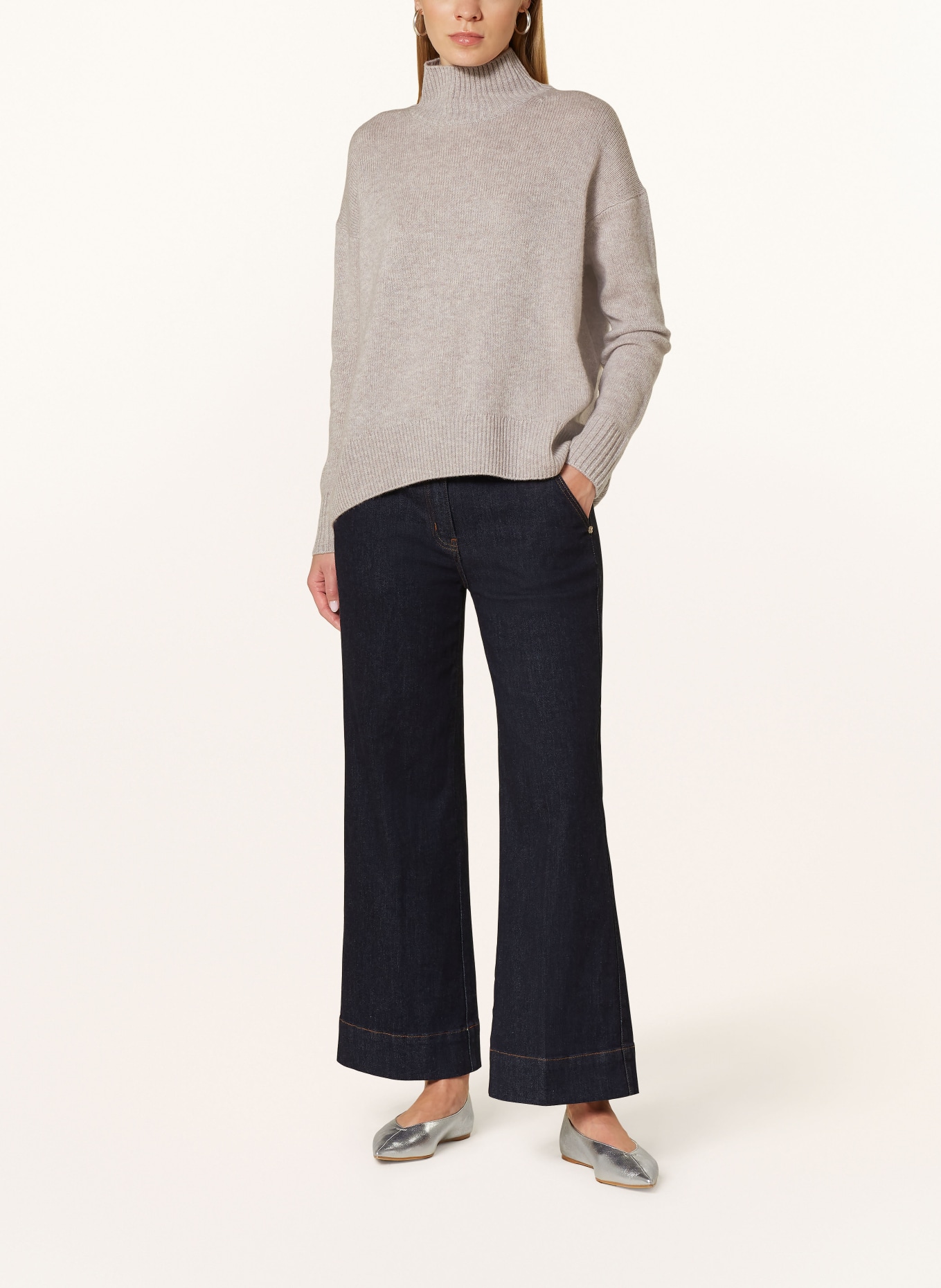 ELENA MIRO Flared Jeans: DUNKELBLAU
