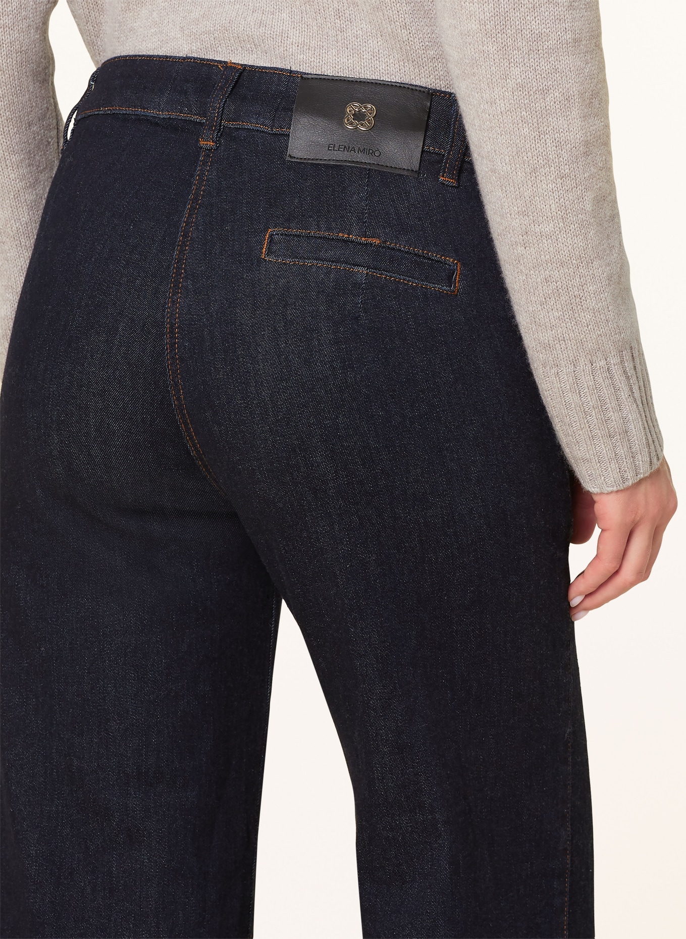 ELENA MIRO Flared Jeans: DUNKELBLAU