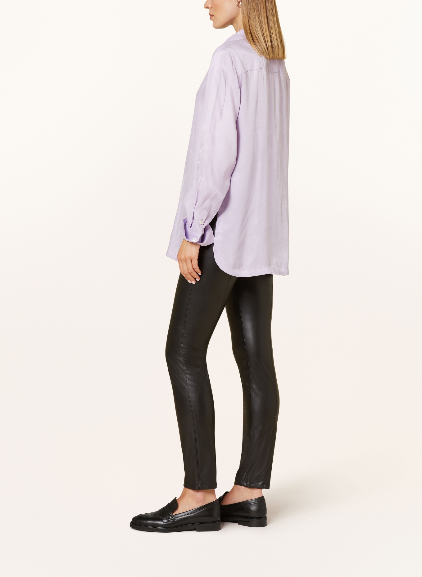 comma Leggings in leather look, Color: BLACK (Image 4)