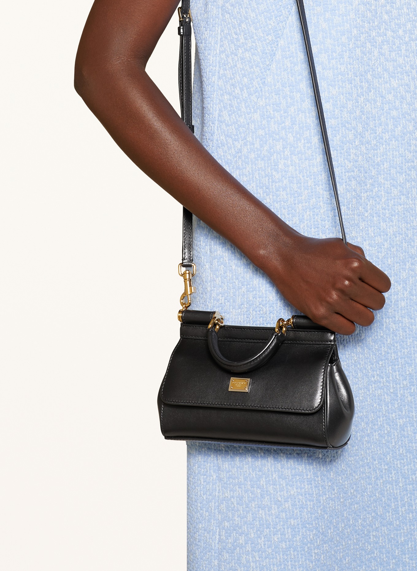 DOLCE & GABBANA Handtasche SICILY SMALL: SCHWARZ