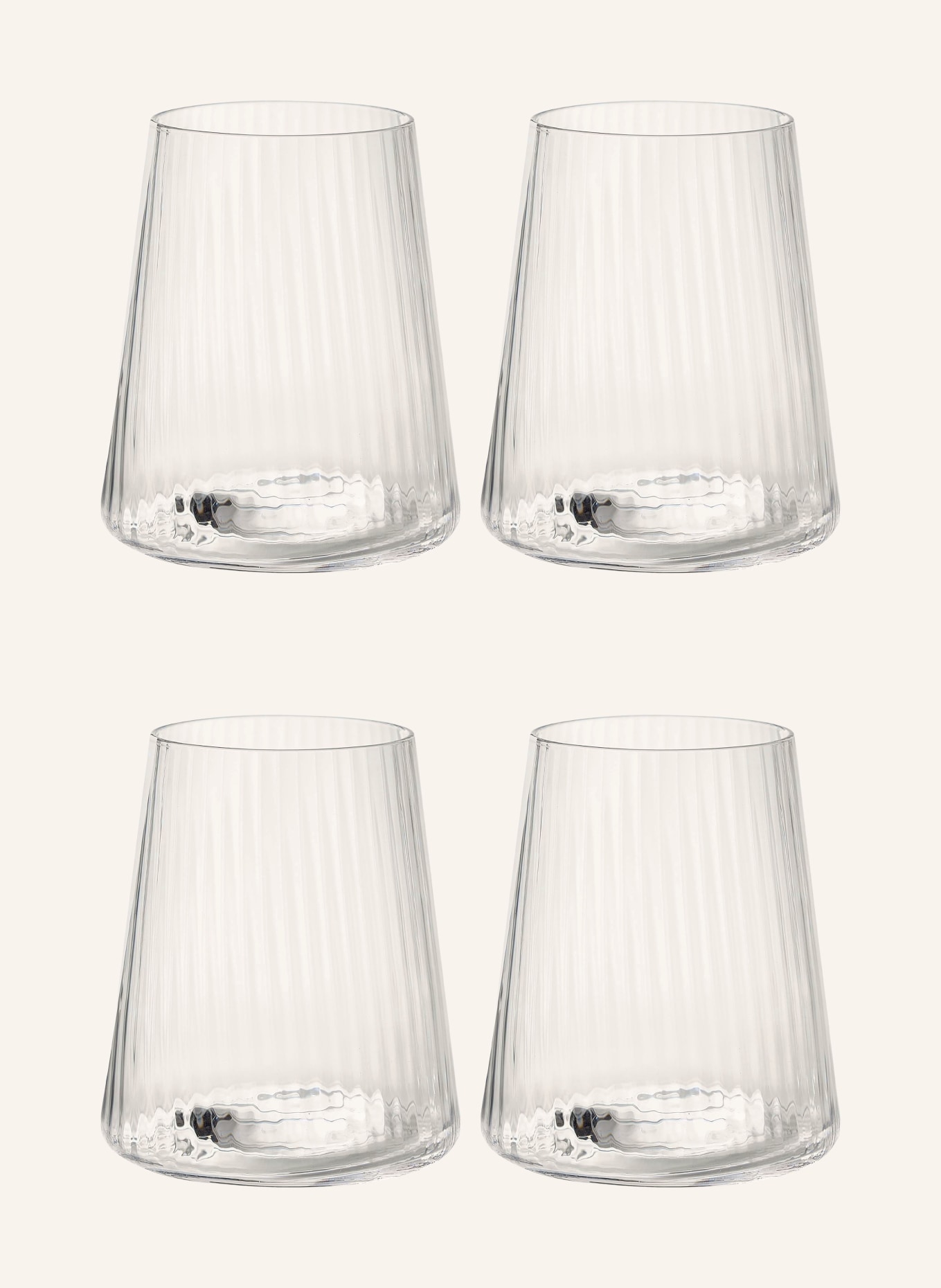 Westwing Collection 4er-Set Trinkgläser CAMI: WEISS