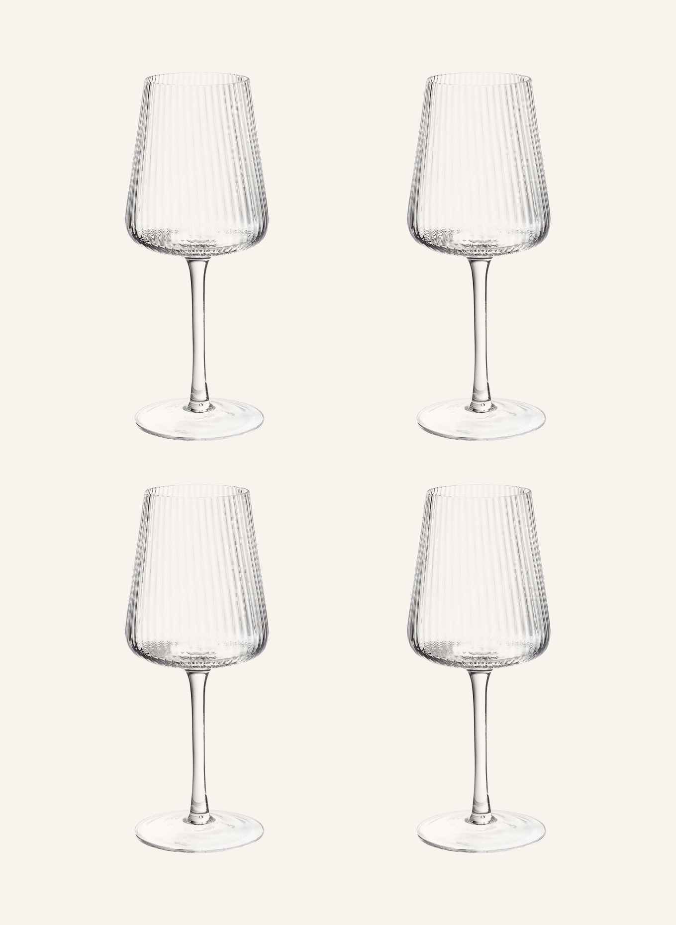 Westwing Collection 4er-Set Weingläser CAMI: WEISS