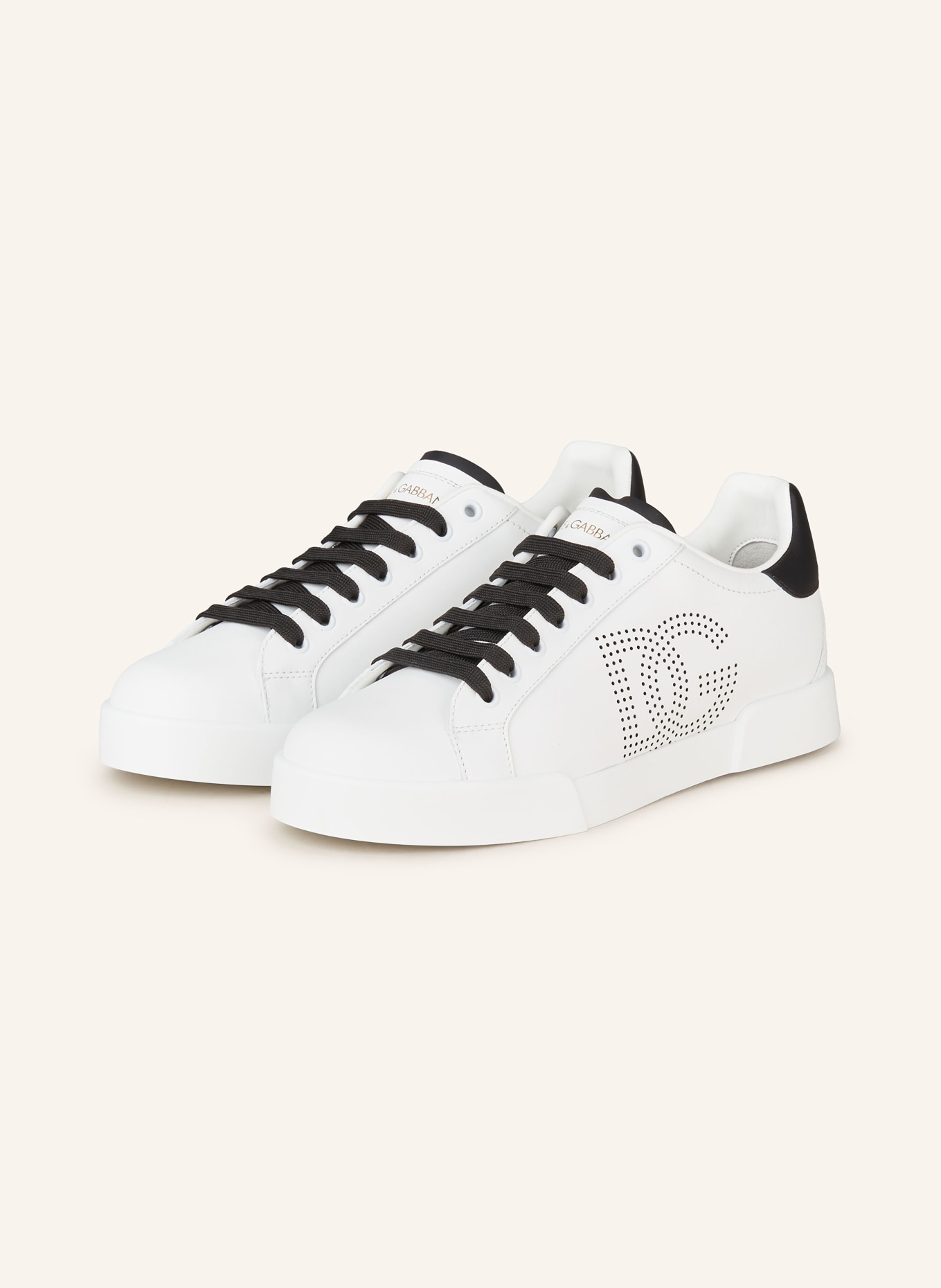 DOLCE & GABBANA Sneakersy: BÍLÁ / ČERNÁ