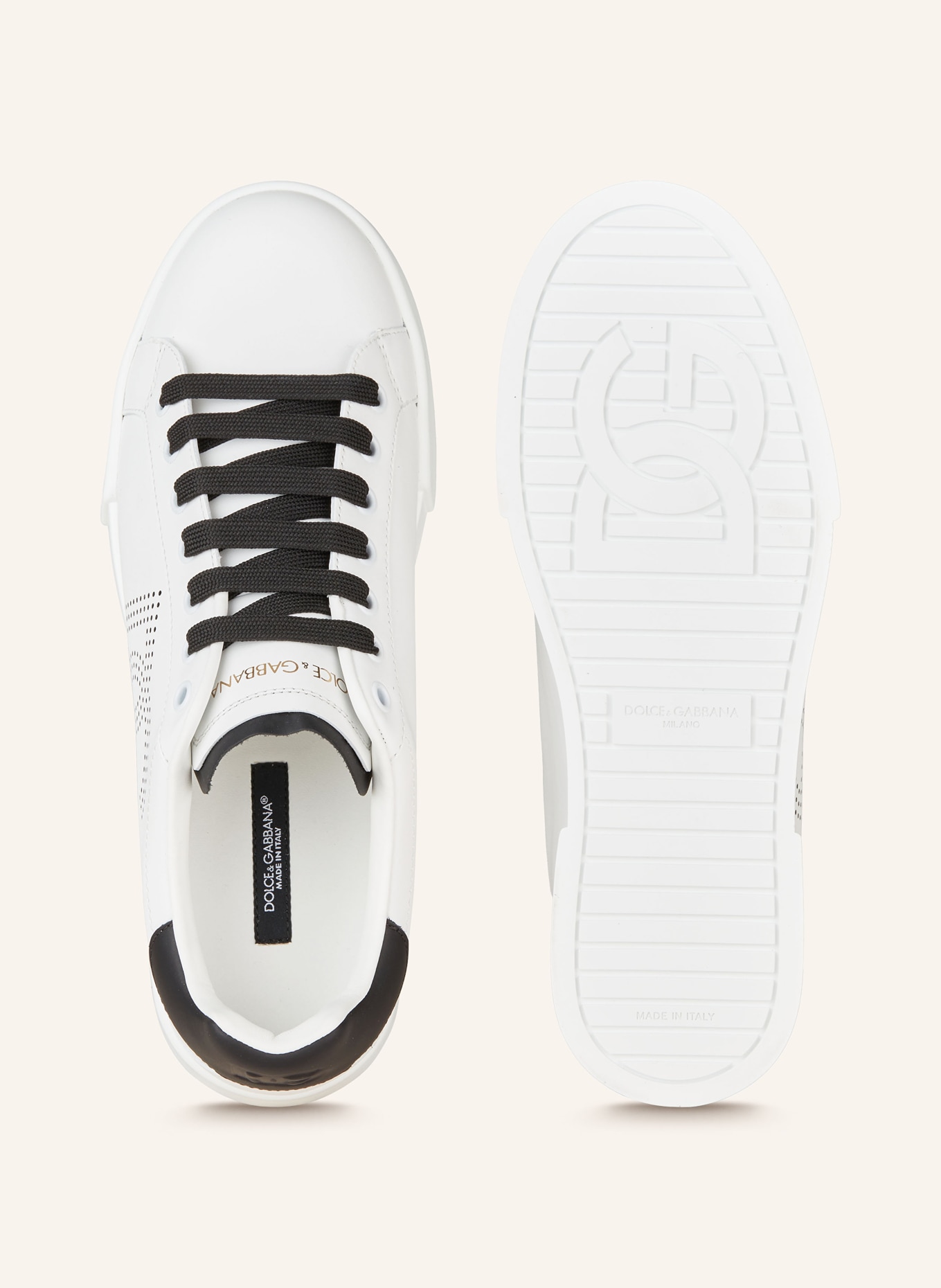 DOLCE & GABBANA Sneakersy: BÍLÁ / ČERNÁ