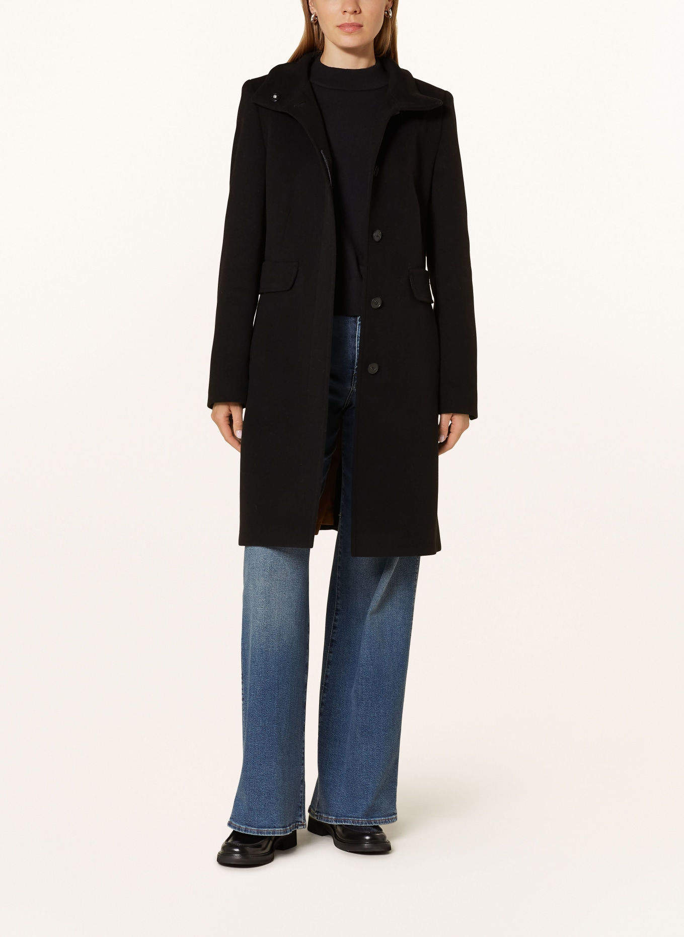 FUCHS SCHMITT Wool coat, Color: BLACK (Image 2)