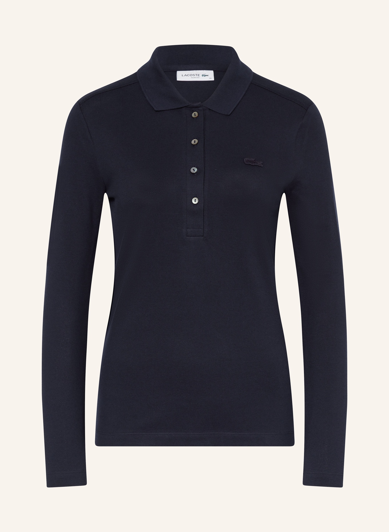 LACOSTE Piqué poloshirt: DONKERBLAUW